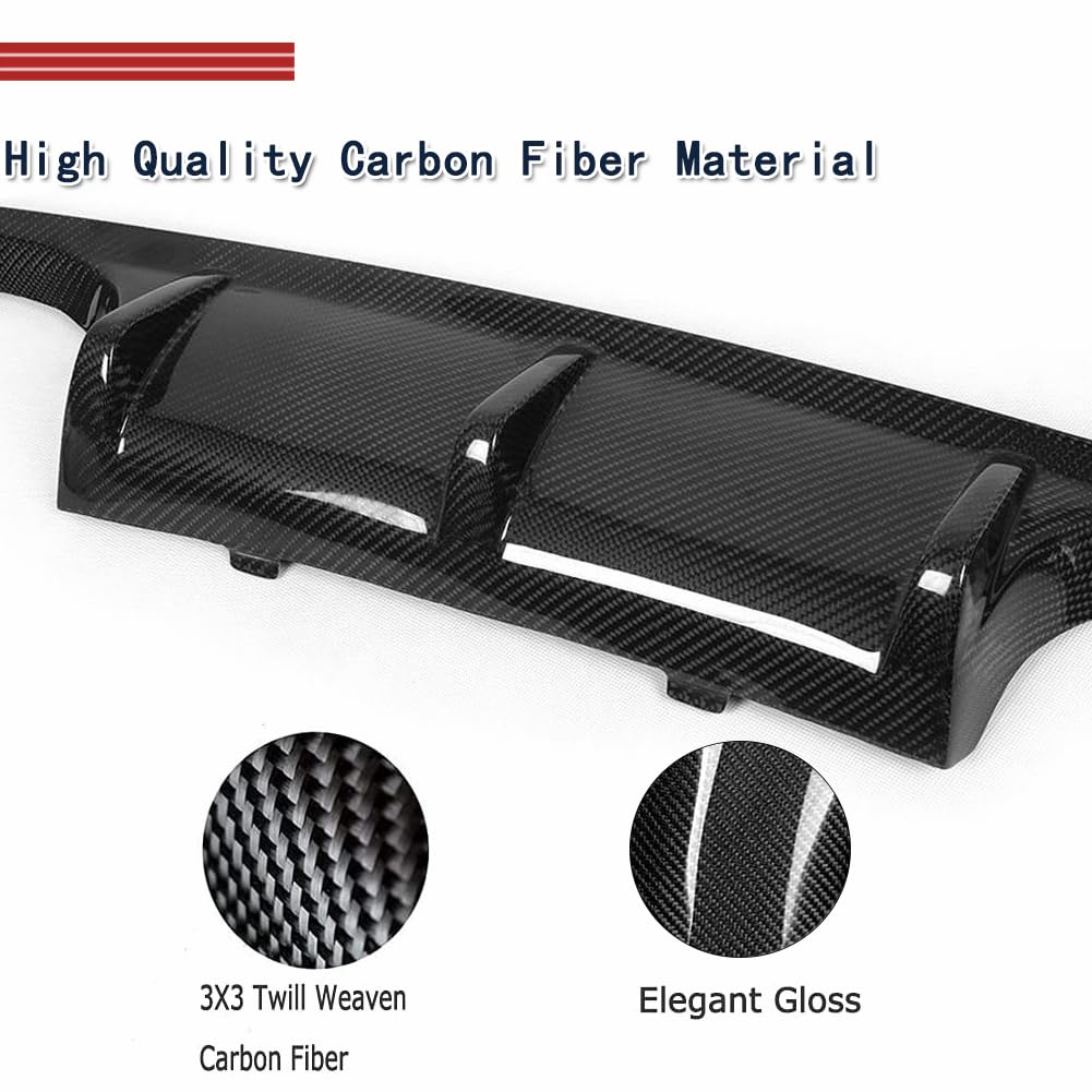 Carbon Fiber Rear Diffuser for 2014-2020 BMW F80 M3 F82/F83 M4 - M Sport Bumper Compatible - High Performance Aero Upgrade - Perfect for Track Days & Car Shows
