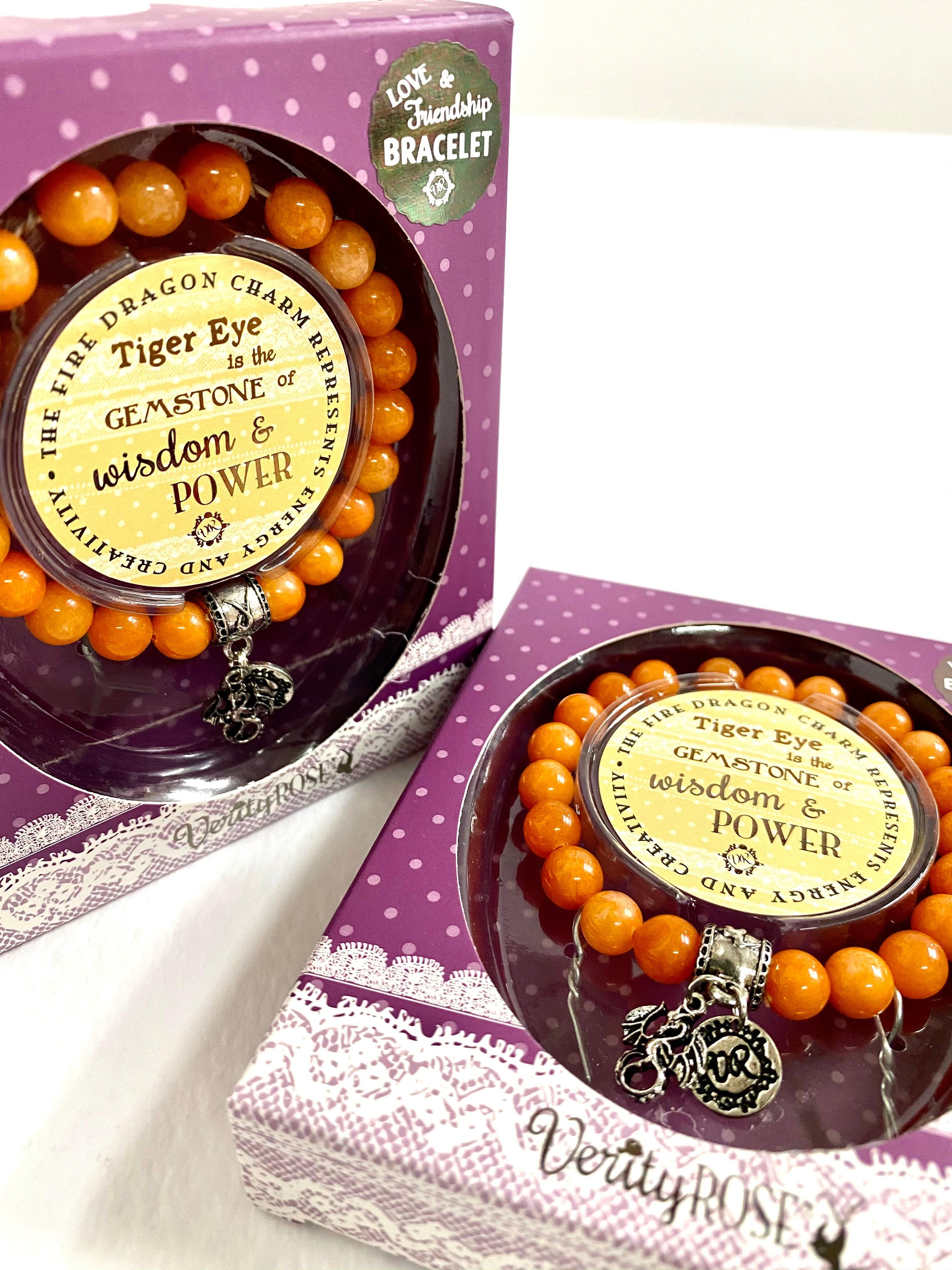 Tiger Eye Gemstone Bracelet for Energy & Creativity - Love & Friendship Bracelet for Women & Men - Perfect for Meditation, Yoga & Spiritual Healing
