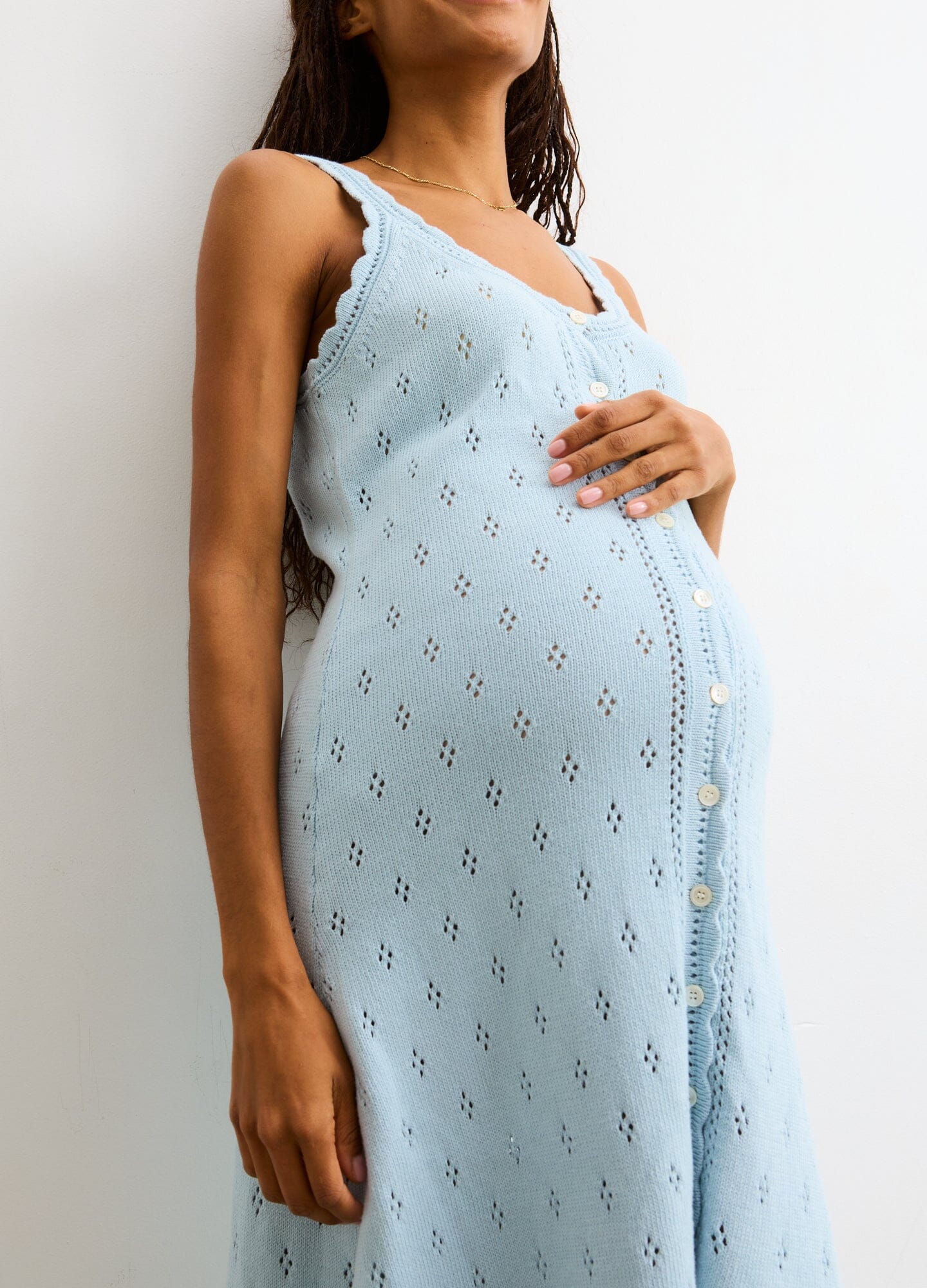 Eloise Pointelle Nursing Tank Dress - Soft Maternity & Nursing Dress for Comfortable Breastfeeding - Perfect for Moms, Pregnancy, and Postpartum Wear