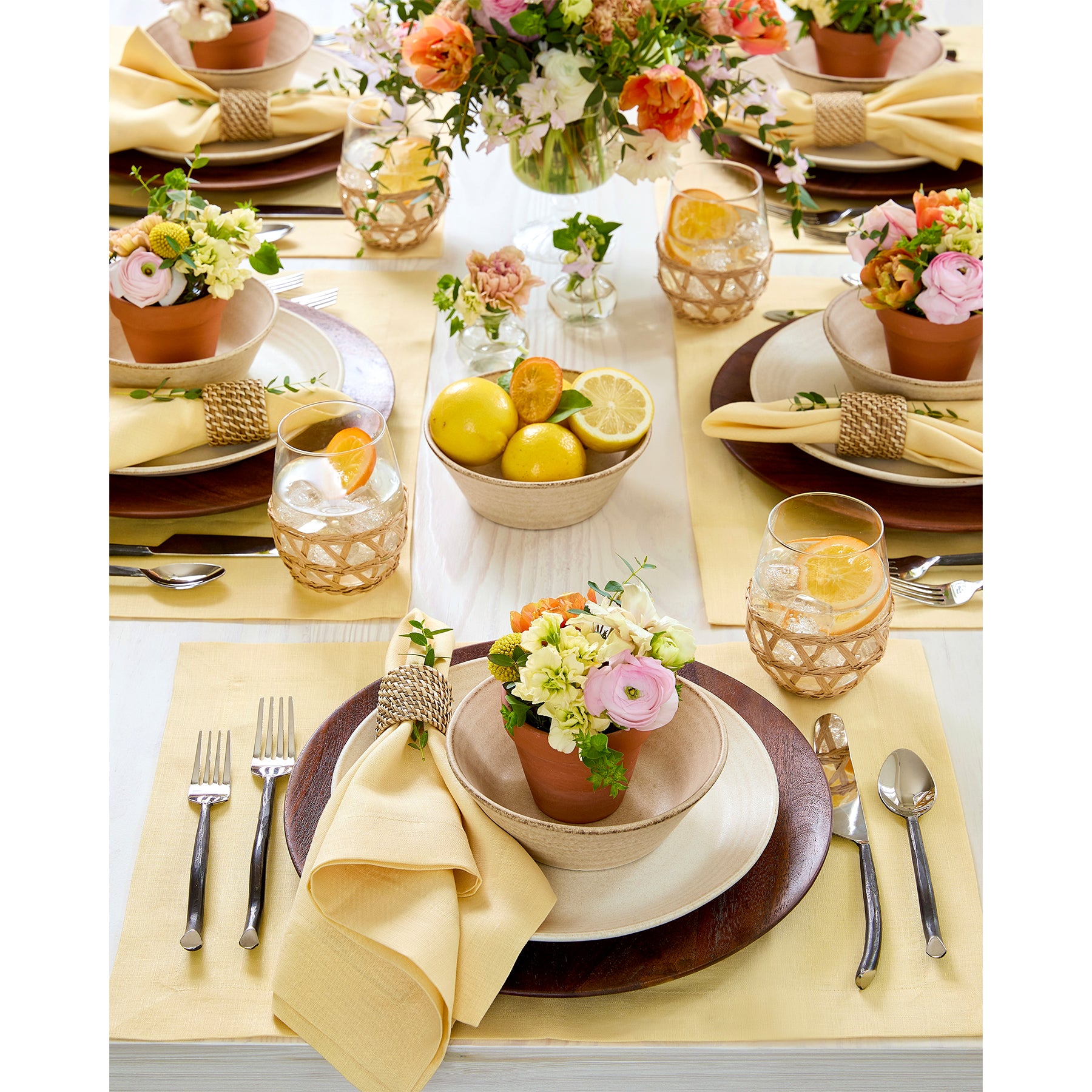 Premium Fete Placemats Set of 6 - Waterproof & Washable Table Mats for Dining - Elegant Home Decor for Parties, Holidays & Everyday Use