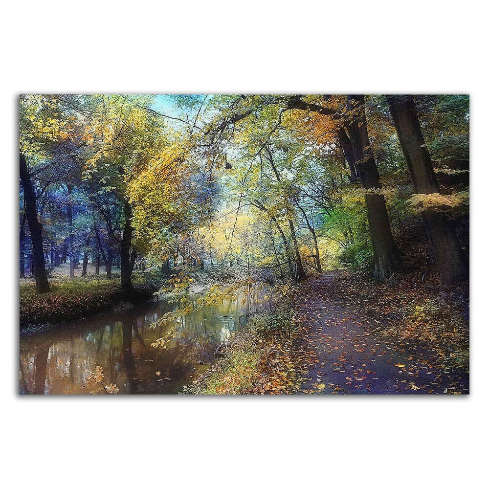 Autumn Walk by John Rivera - Premium Canvas Art Print, Ready to Hang Wall Decor for Living Room, Bedroom & Office