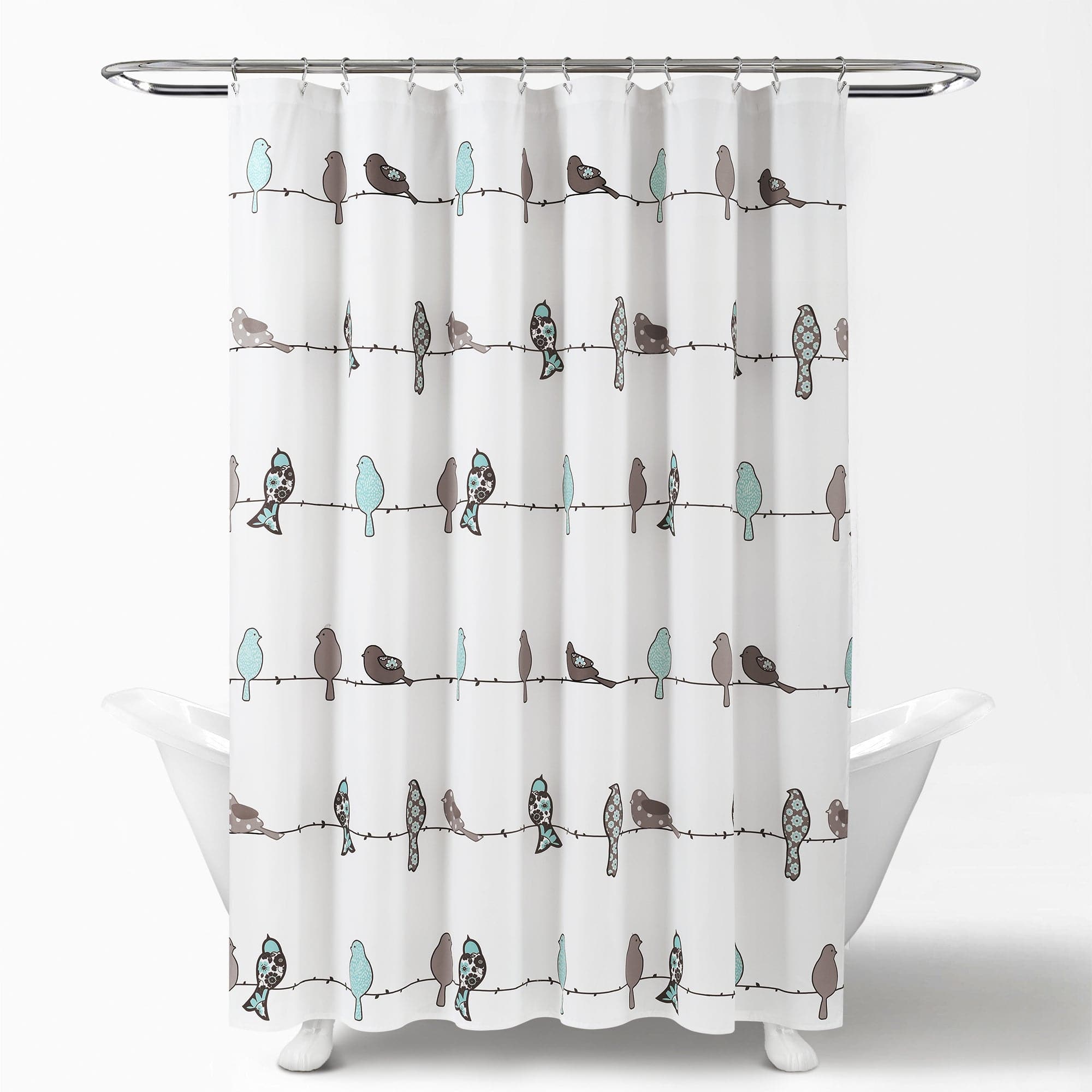 Stylish Rowley Birds Shower Curtain - Waterproof Bathroom Decor with Vibrant Bird Design - Perfect for Modern Bathrooms, Guest Baths & Spa Retreats