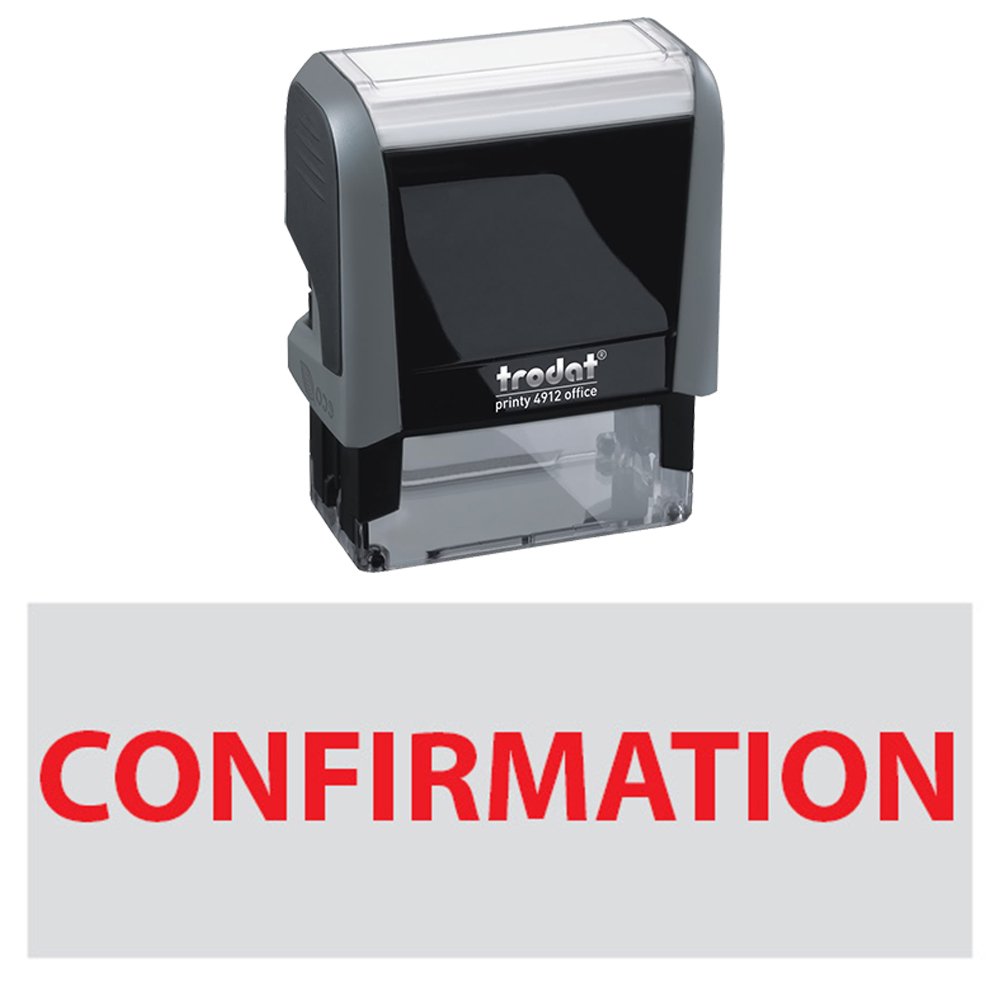 Trodat 4912 Self-Inking Rubber Stamp - Rectangle Stock with Confirmation | Perfect for Office Documents, Notary Work & Business Paperwork