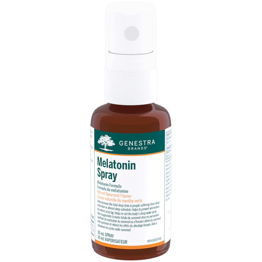 Genestra Melatonin Spray 30ml - Natural Sleep Aid Supplement, Fast-Acting Melatonin Spray for Adults & Kids - Promotes Relaxation & Better Sleep - Perfect for Travel, Jet Lag & Insomnia Relief