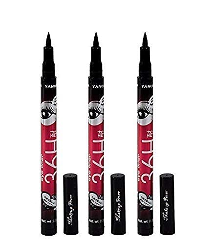 Willyard Beauty Waterproof Liquid Eyeliner Pencil - Ultra Precise Black Eyeliner for Long Lasting Makeup (3 Pack) | Perfect for Daily Wear, Party Looks & Professional Makeup Artists