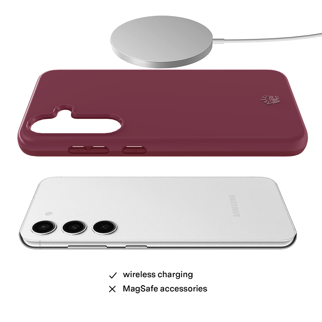 Vintage 1990s Burgundy Samsung Phone Case - Retro Protective Cover for Samsung Galaxy Series (Perfect for 90s Theme Parties & Nostalgic Gift Ideas)