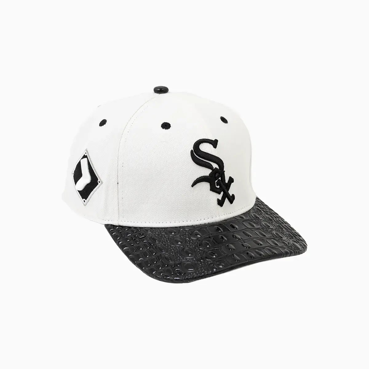 Chicago White Sox MLB Official Leather Visor Snapback Hat - Adjustable Baseball Cap for Men & Women - Perfect for Games, Tailgating & Fan Gear Collection