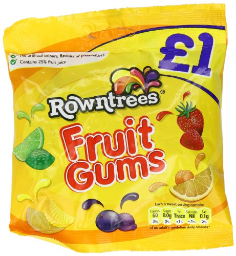 Nestle Rowntree's Fruit Gums - 140g Pack of 12 | Chewy Candy Assortment | Perfect for Parties, Office Snacks & Lunchboxes