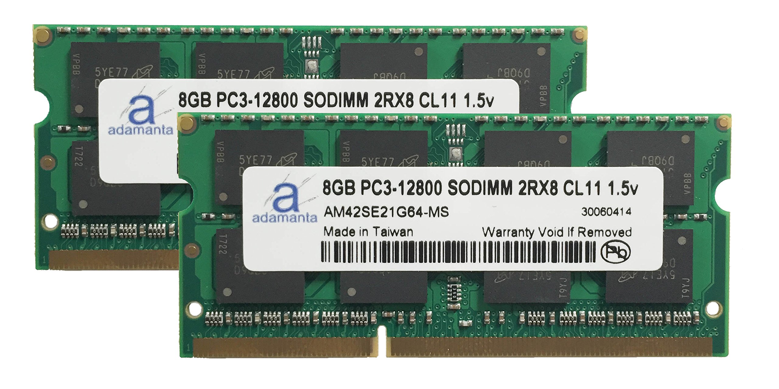 Adamanta 16GB (2x8GB) DDR3 1600MHz SODIMM RAM Memory Upgrade Kit for Dell Inspiron 5523 Laptop - PC3-12800 2Rx8 CL11 1.5V - Boost Performance for Gaming, Multitasking & Video Editing