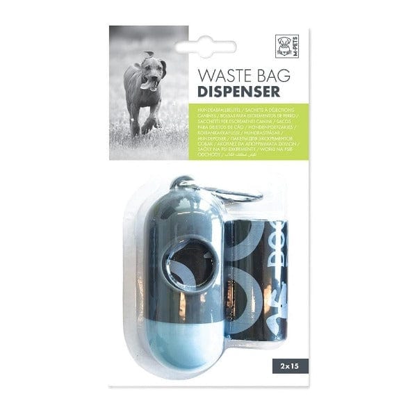 M PETS Waste Bag Dispenser for Dogs - Portable Poop Bag Holder with Clip for Leash, Walking, Hiking & Outdoor Activities