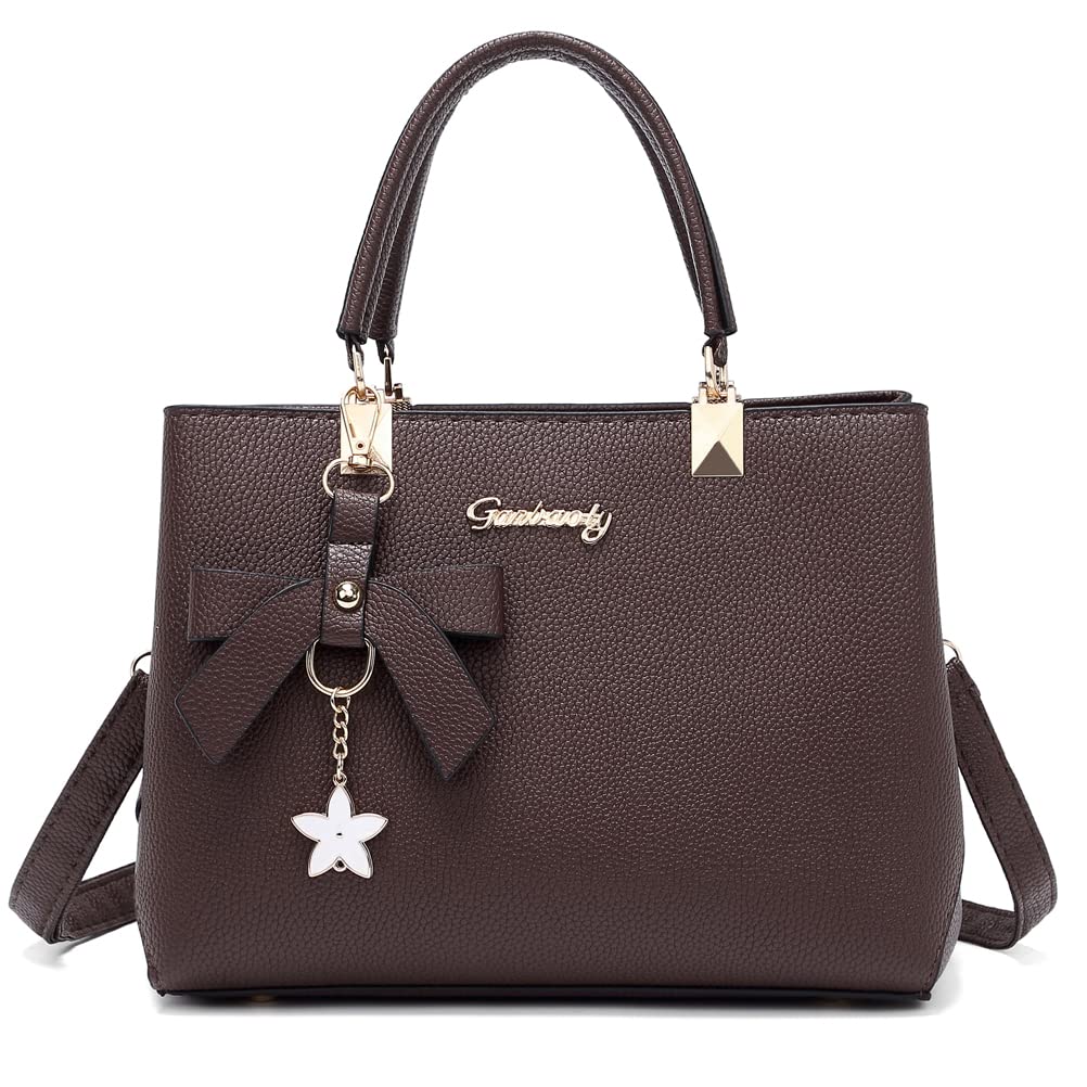 Dreubea Women's Leather Tote Shoulder Bag Crossbody Purse - Stylish Handbag for Work, Travel & Everyday Use