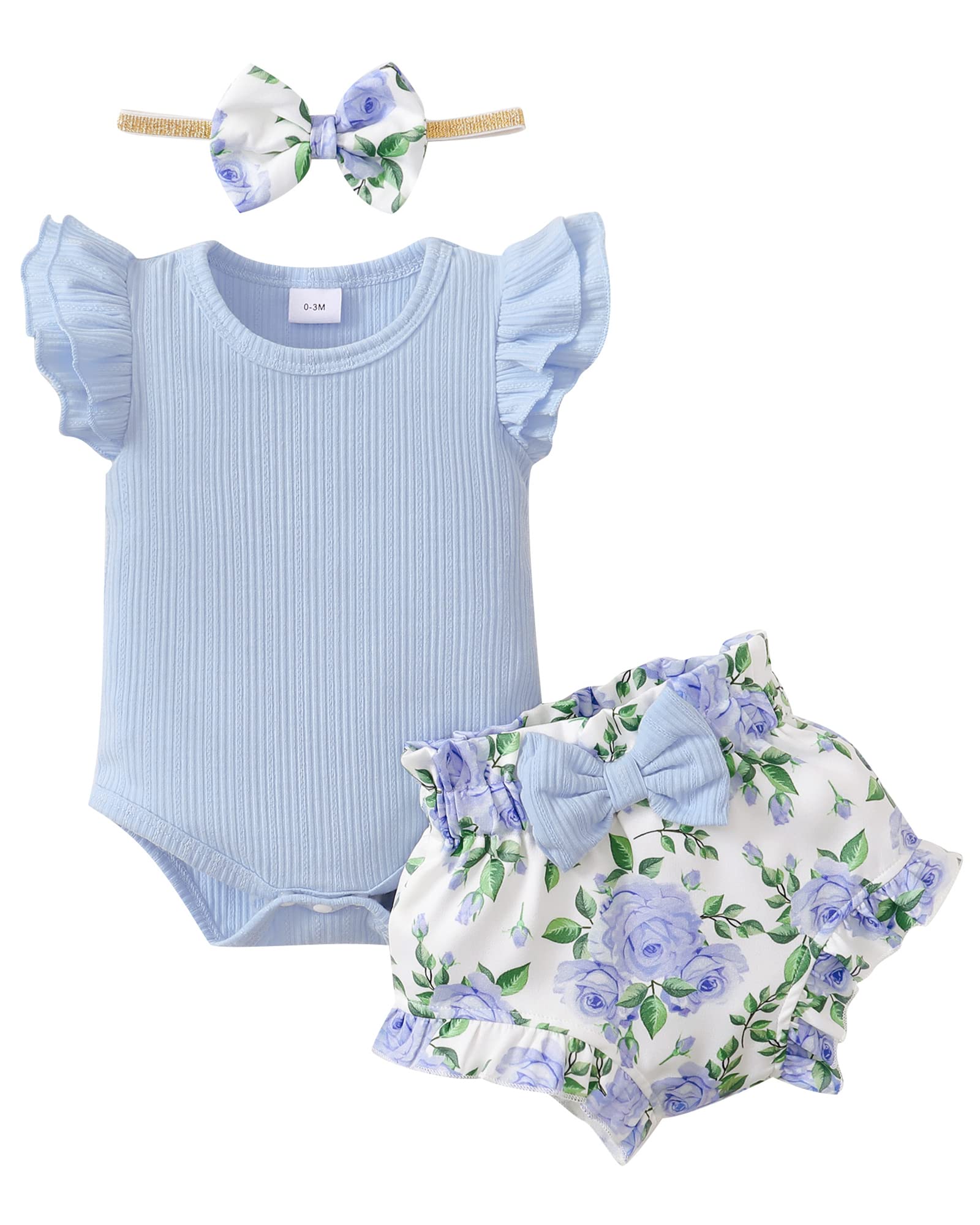 Sunny Piggy Baby Girl Romper Set - Summer Newborn Outfit for Playtime