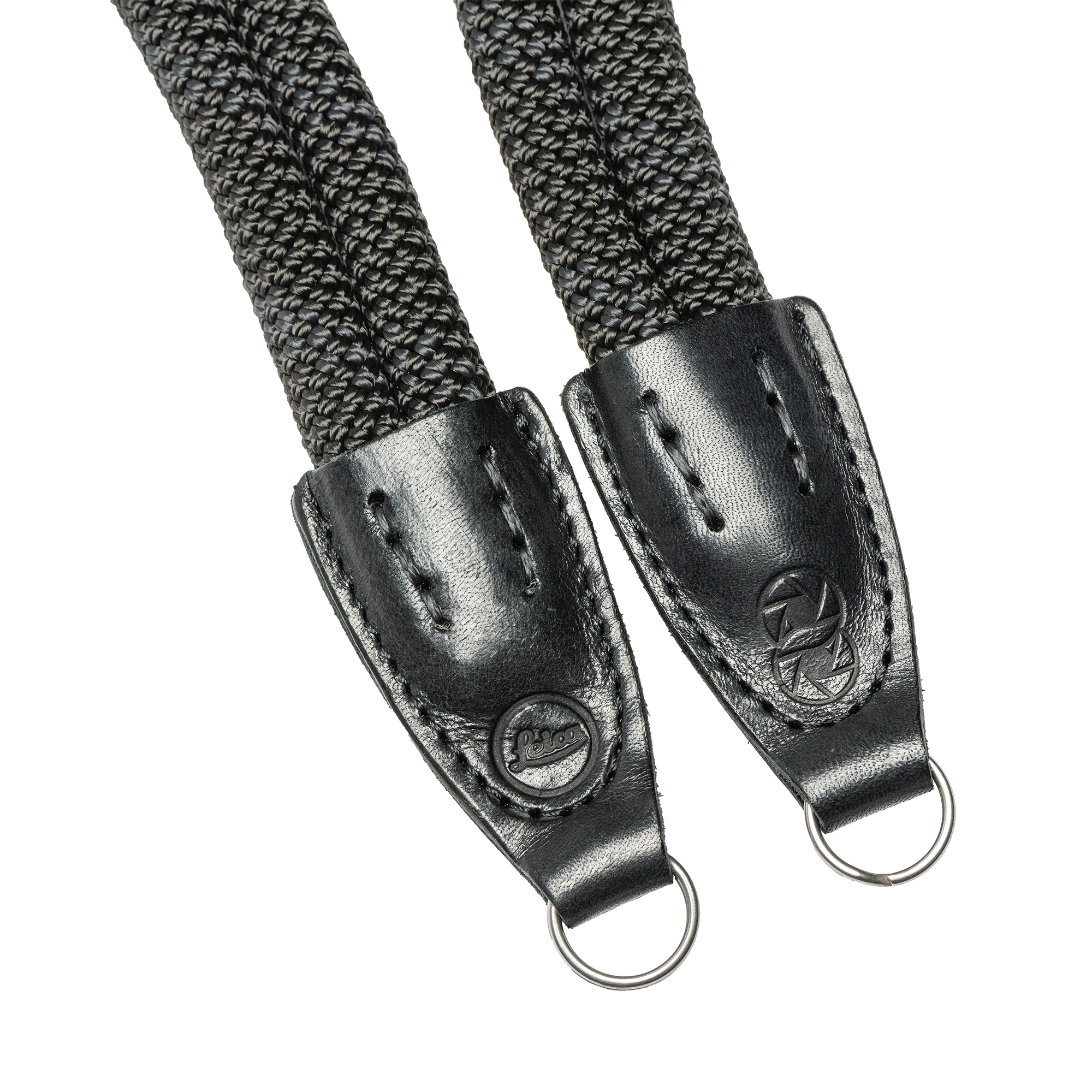 Cooph Leica Double Rope Camera Strap with Split Ring - 49.6 inch (126cm) Adjustable Neck Strap for DSLR/Mirrorless Cameras - Perfect for Travel, Hiking & Photography Enthusiasts - Black