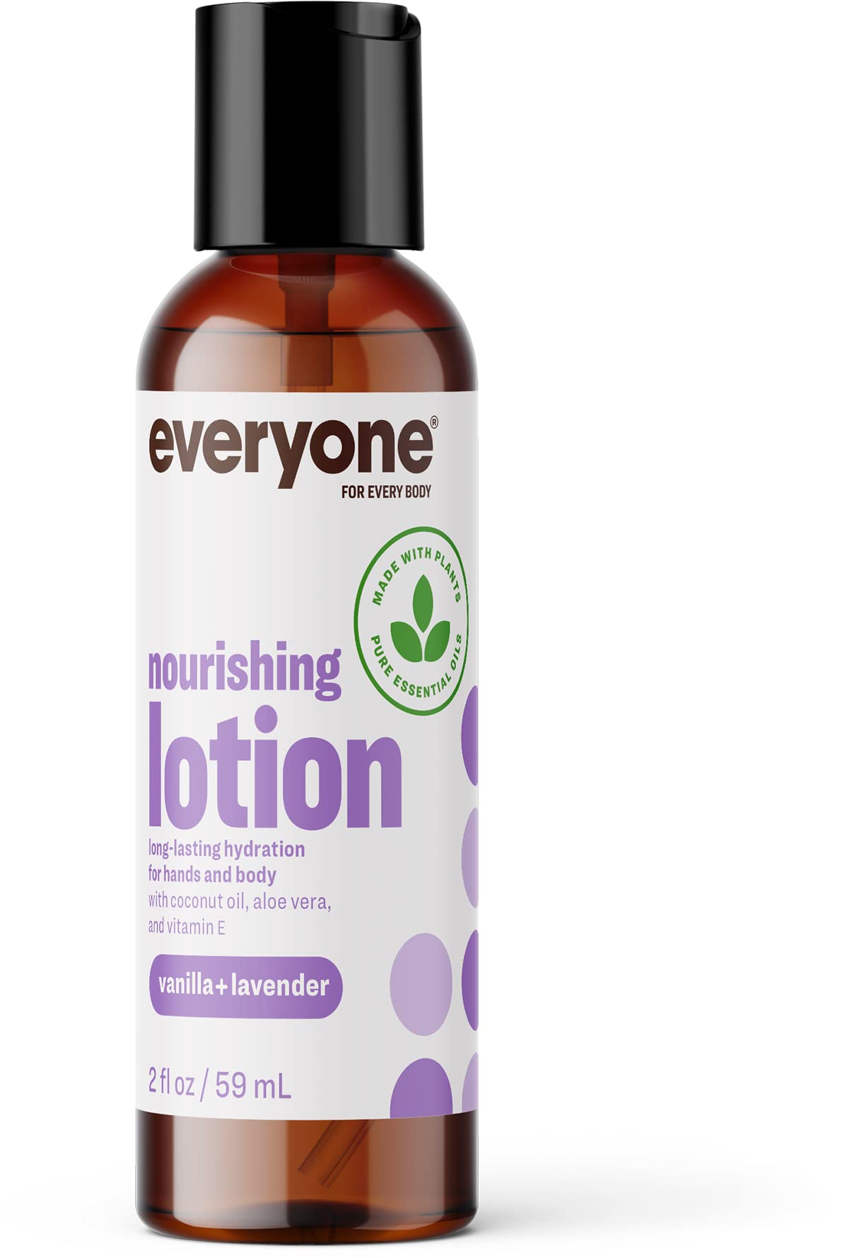 Organic Hand & Body Lotion Travel Size - 2oz Pack of 12 | Vanilla Lavender Scent | Plant-Based with Coconut Oil, Aloe Vera & Vitamin E | Moisturizing Dry Skin for Home, Office & Travel Use