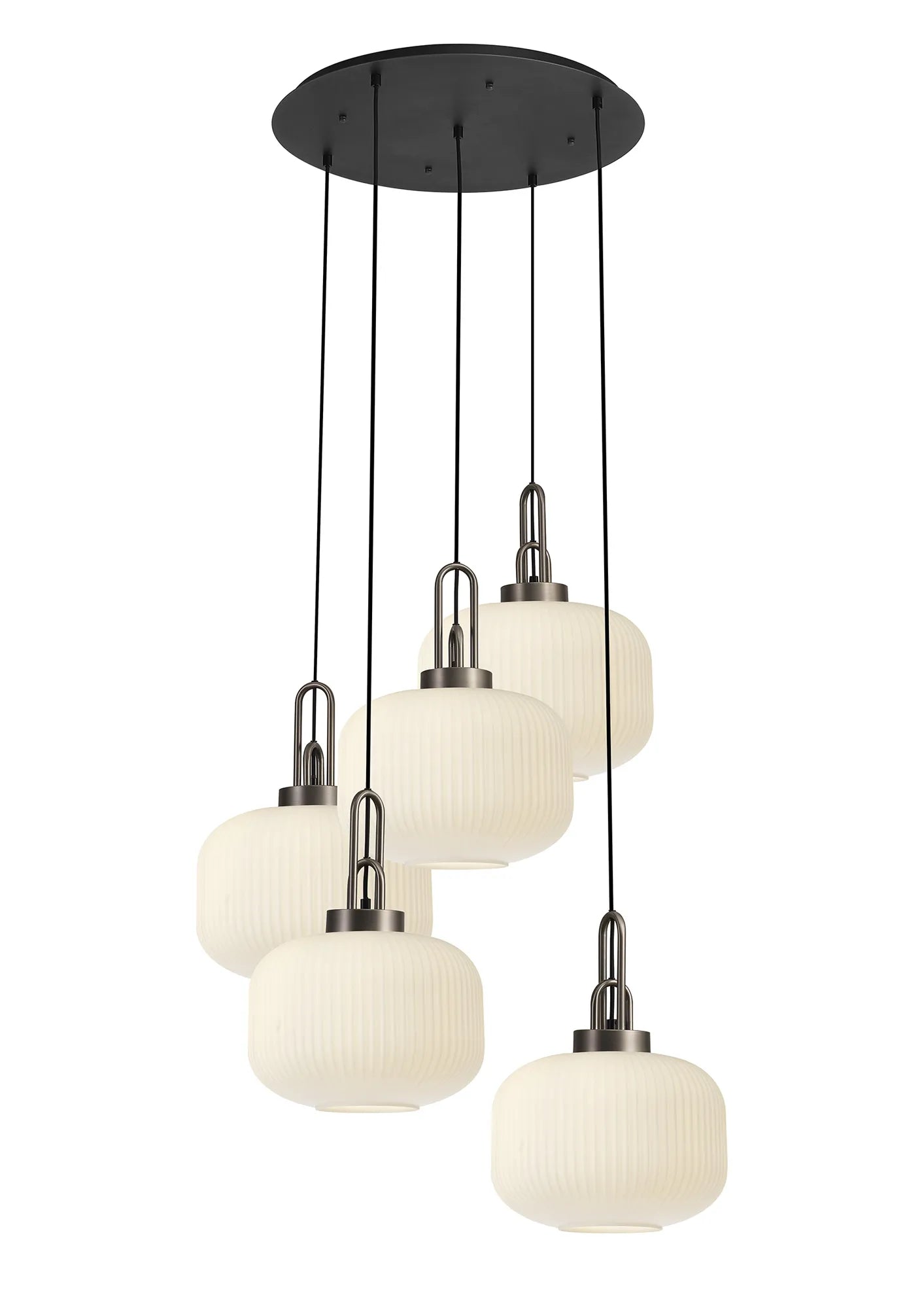 Stylish Cadiz 5-Light Cluster Pendant Light Fixture - Modern Ceiling Lighting for Dining Room, Kitchen & Living Room