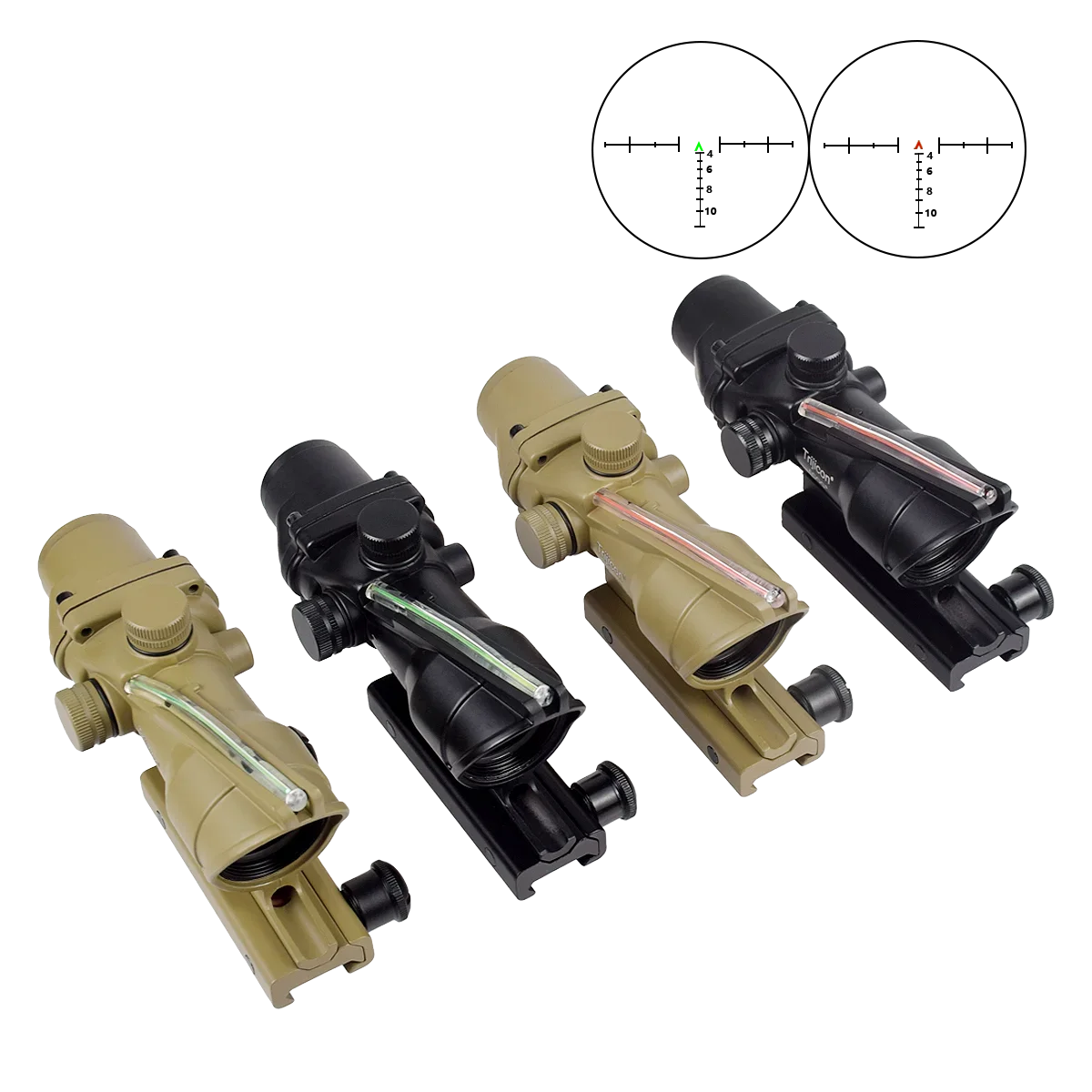 Trijicon ACOG 4X32 RMR Red Dot Sight Scope - Green Cross Fiber Optic Illuminated Rifle Scope with Glass Etched Reticle - Perfect for Tactical Shooting, Hunting & Military Use