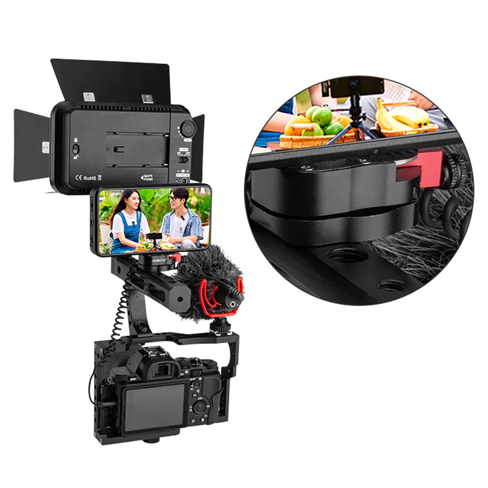 **Quick Release Plate Clamp for Camera Stabilizers & Tripods - Gimbal Lock Mount Base Adapter for DSLR, Camcorders - Perfect for Vlogging, Filmmaking & Photography**