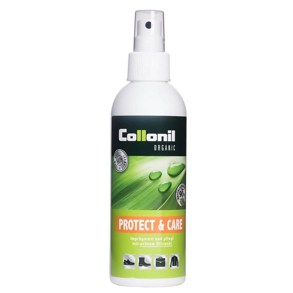 Collonil Organic Protect & Care Waterproofer Spray - Natural Shoe & Leather Protector for Boots, Bags & Furniture - Waterproof & Stain Repellent for Outdoor & Everyday Use
