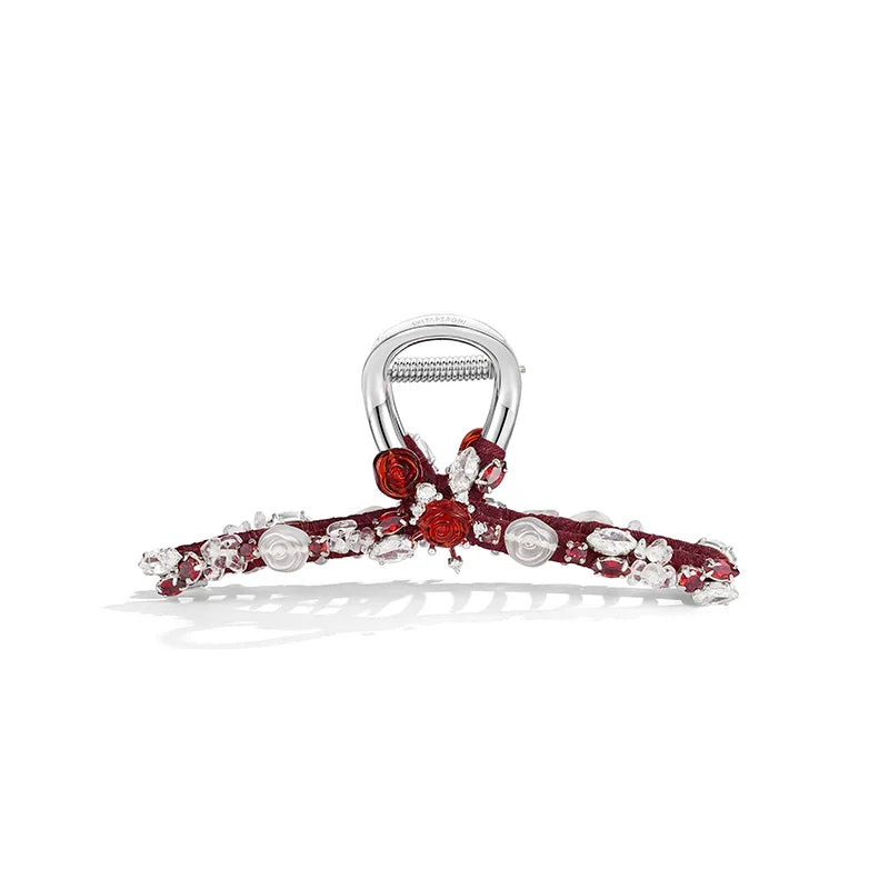 Large Rose Hair Claw Clip - Elegant Floral Hair Accessory for Women & Girls | Perfect for Updos, Ponytails & Everyday Hairstyles