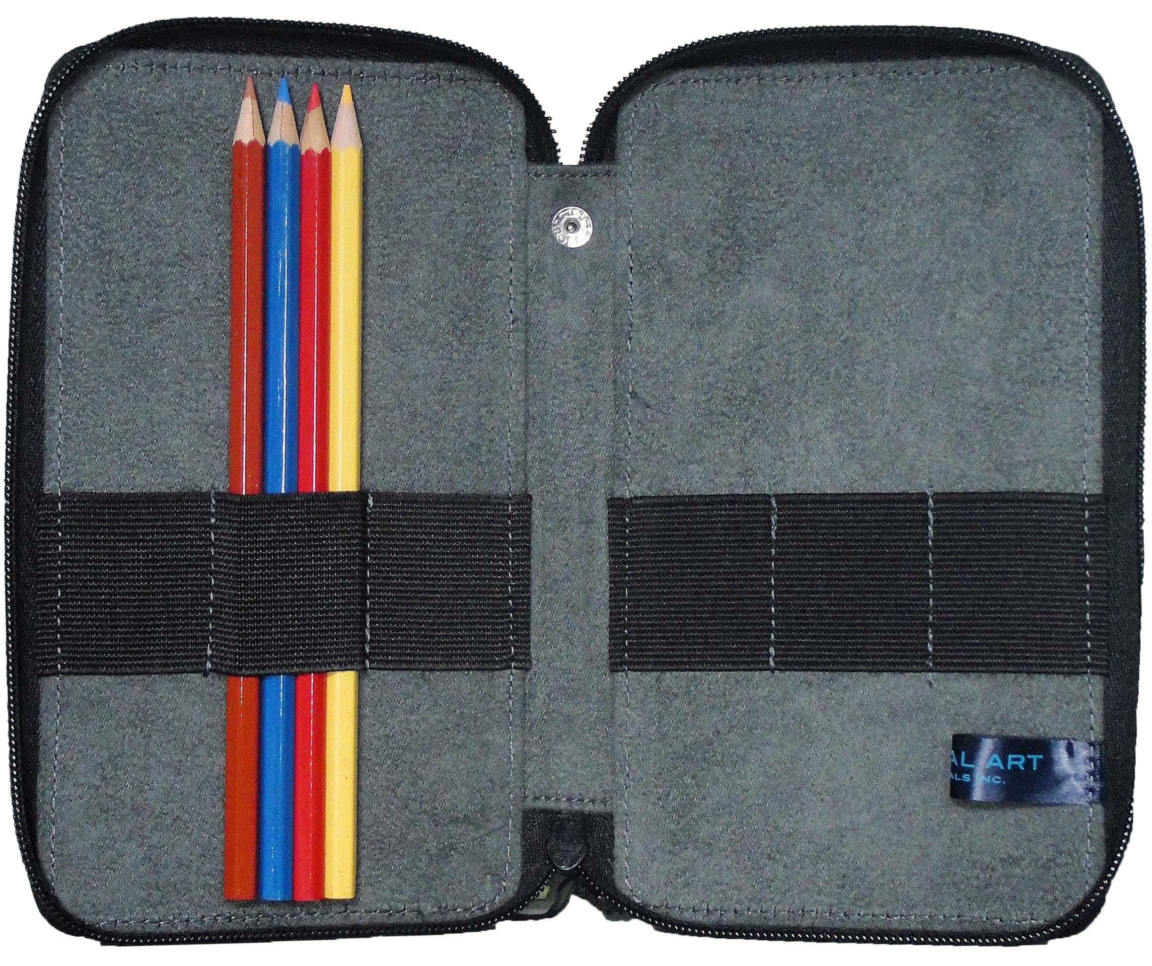 Speedball Art Products 252240 Canvas Pencil Case - 24 Pencil Storage Organizer for Artists & Students, Chocolate Brown - Perfect for Sketching, School Supplies & Travel Art Kits