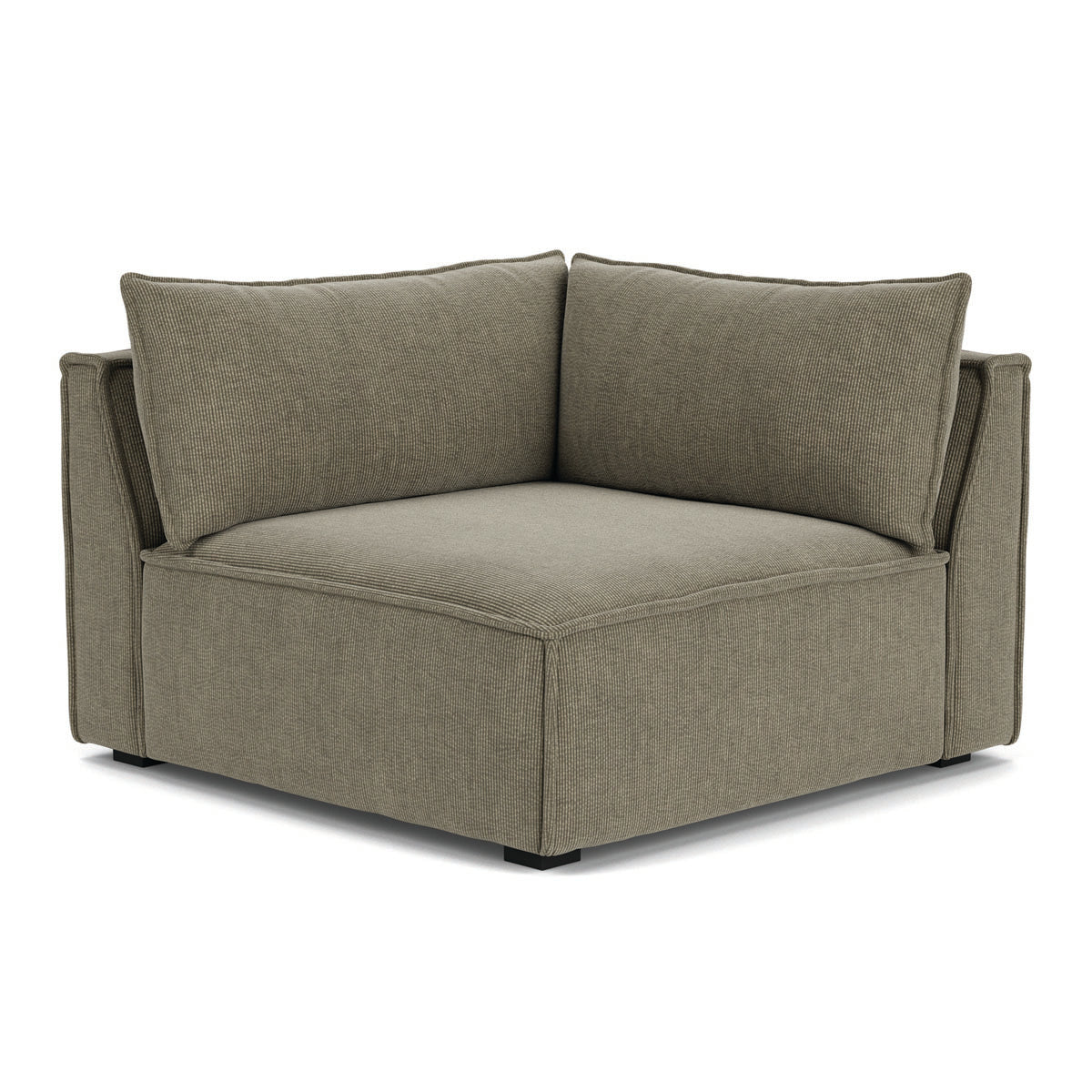 Daphne Velvet Right Corner Modular Sofa - 1 Seater Contemporary Sectional Couch for Small Spaces | Perfect for Apartments, Living Rooms & Cozy Corners