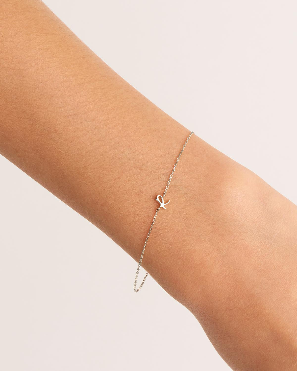 Sterling Silver Love Letter Bracelet - Engraved Romantic Gift for Her - Perfect for Anniversaries, Valentine's Day & Special Occasions