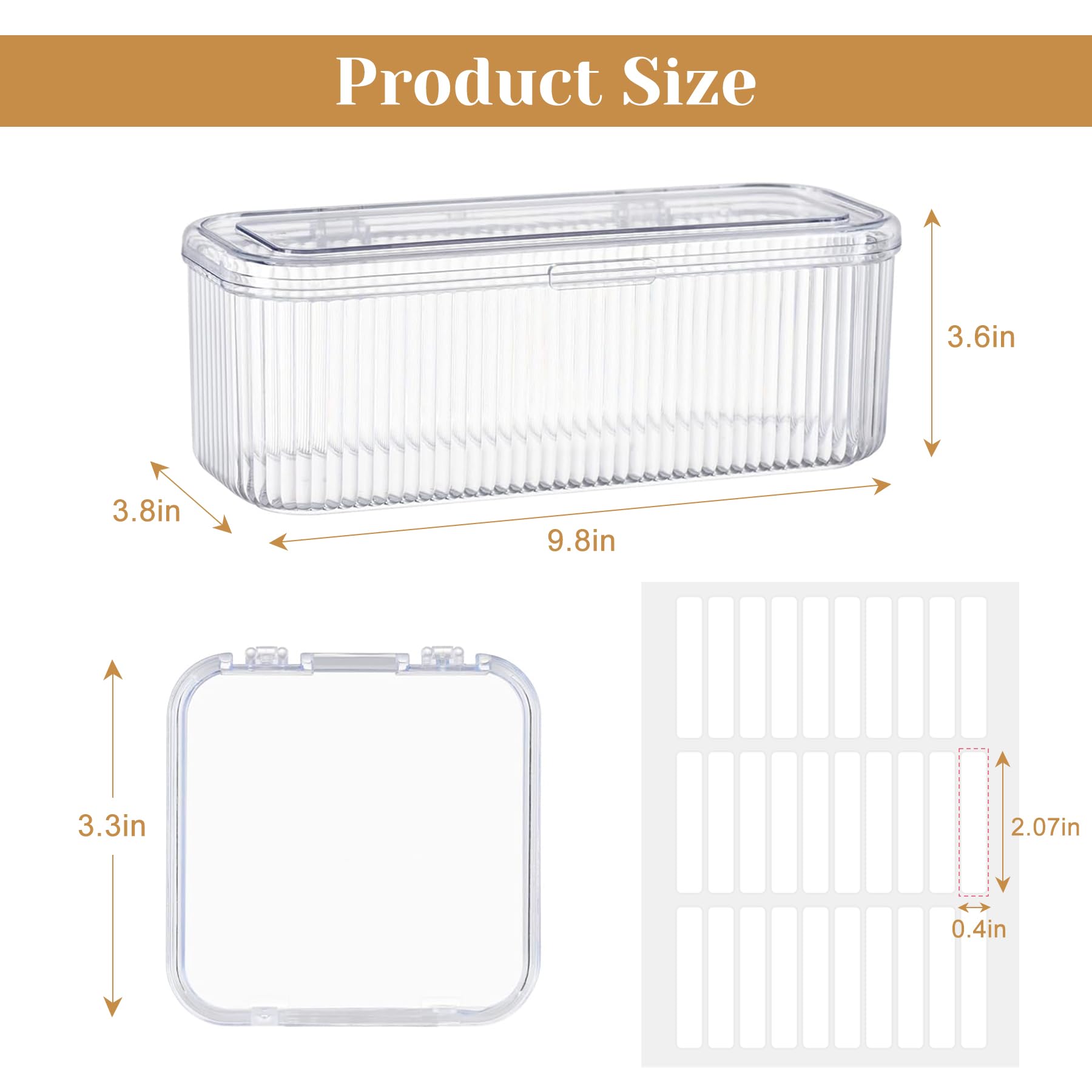 8 PCS Double Layer Press on Nail Storage Case with 60 Adhesive Tapes - Clear Acrylic Nail Organizer Box for Fake Nails Display, Salon Storage & Travel Nail Art Accessories Organization