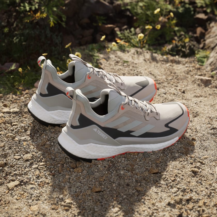 Adidas Women's Terrex Free Hiker 2.0 Low Gore-Tex Waterproof Hiking Shoes - Wonder Beige/Grey - Lightweight Trail Running & Outdoor Adventure Footwear