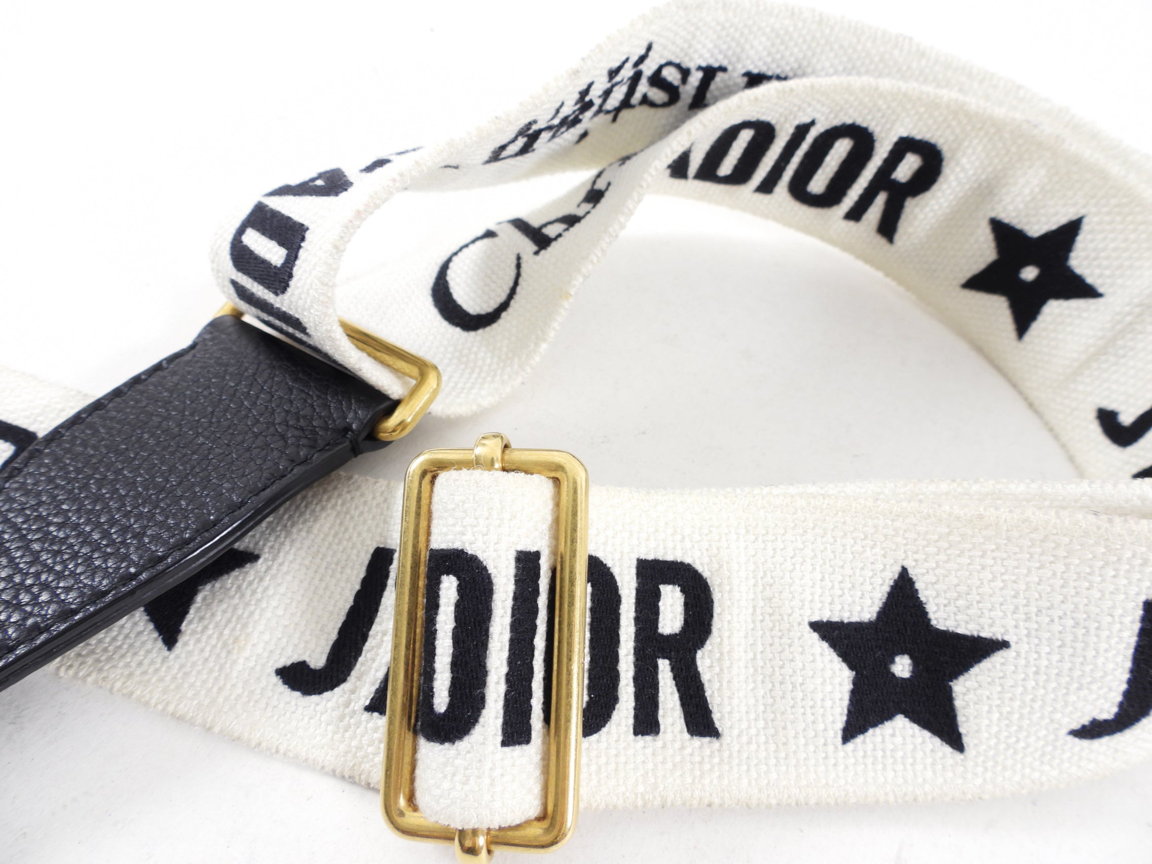 Dior J'Adior Wide Logo Black and White Bag Strap - Luxury Designer Crossbody Strap for Handbags & Purses - Perfect for Everyday Use, Travel & Fashion Accessories