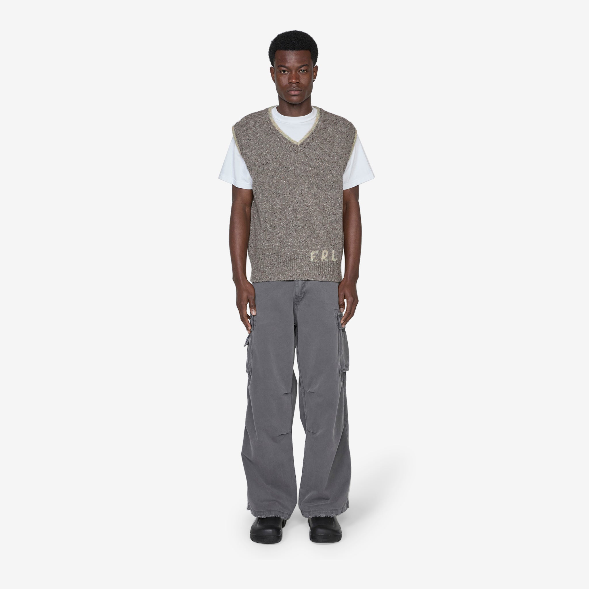 ERL Knit Vest Grey - Stylish Men's Winter Sweater for Casual & Office Wear | Warm & Comfortable Pullover for Outfits & Layering