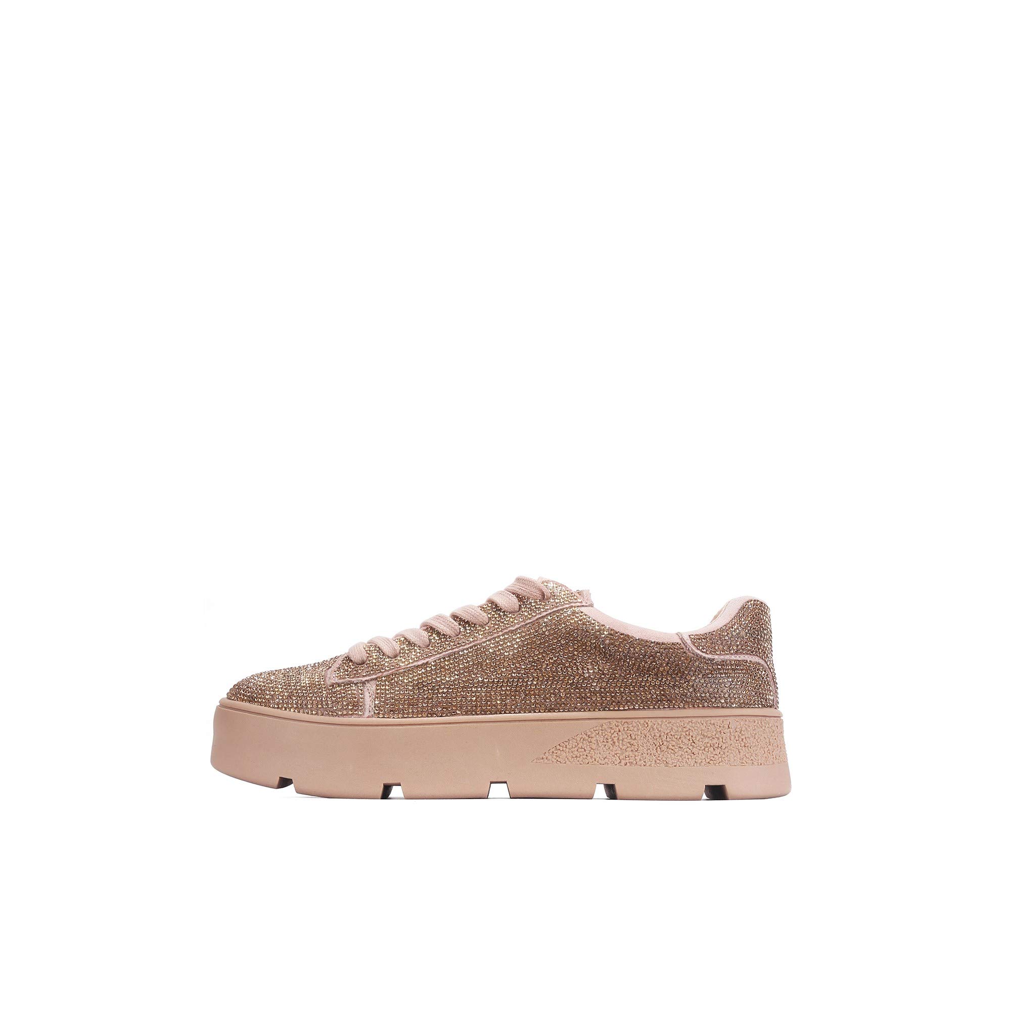 Cape Robbin Women's Euro Platform Sneakers - Fashion Flatform Shoes with Faux Rhinestones | Casual Wear, Street Style, Party Outfits