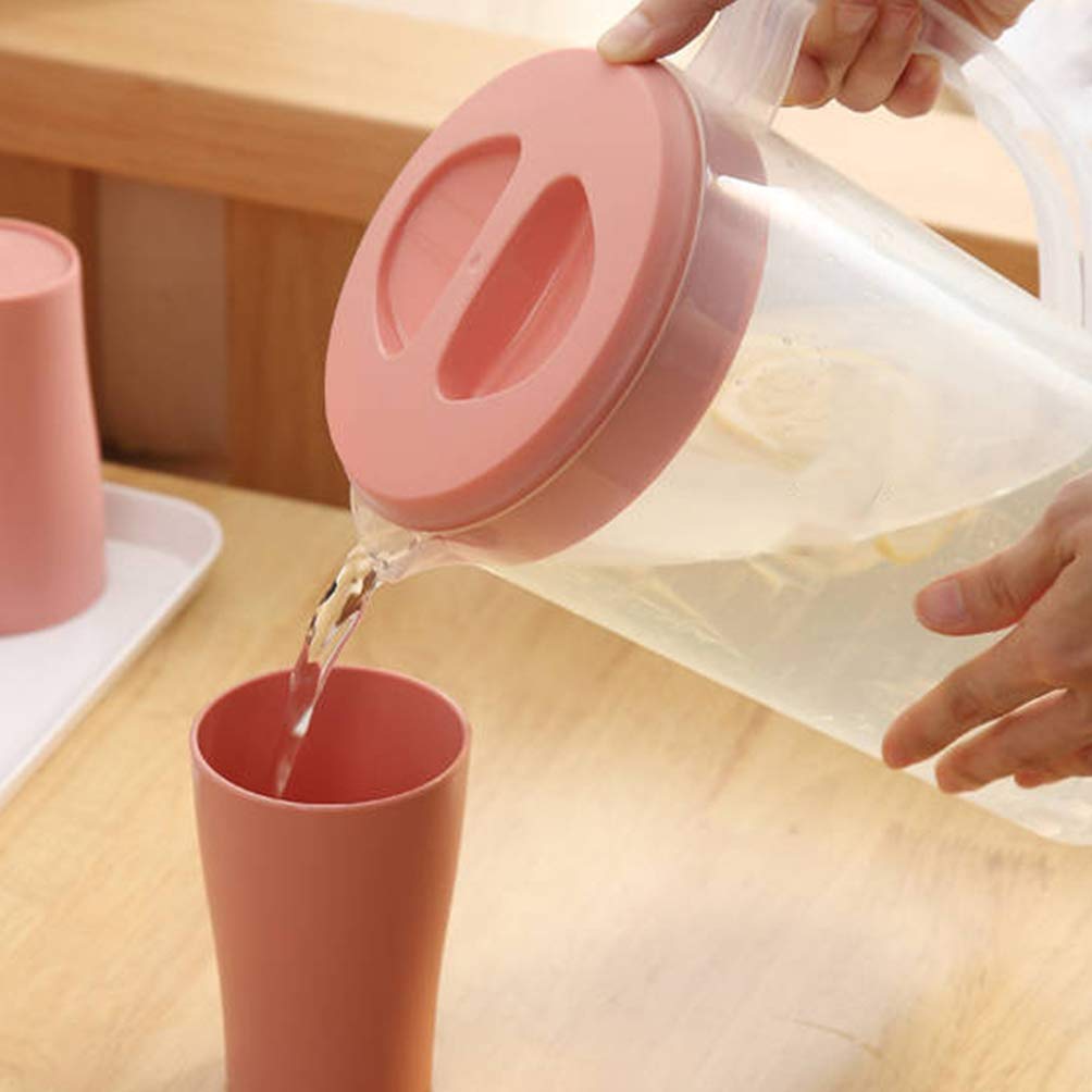 Clear Water Juice Dispenser Pitcher with Lid - 1.5L Lemonade Pitcher, Cold Water Dispenser for Fridge, Beer & Wine Kit, Milk Kettle, High Capacity Beverage Pitcher - Perfect for Iced Tea, Cocktails, and Party Drinks