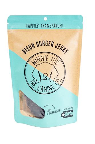 Premium Bison Burger Jerky Dog Treats - All-Natural, High-Protein, Grain-Free - Perfect for Training, Rewards & Outdoor Adventures