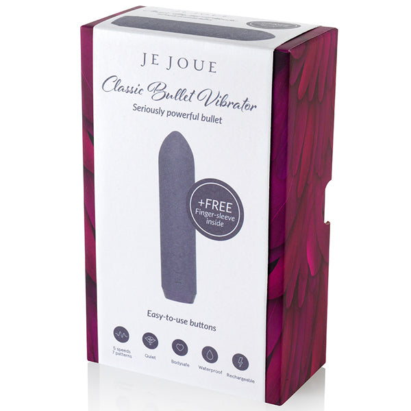 Je Joue Classic Bullet Vibrator with Finger Sleeve - Powerful Mini Personal Massager for Women, Couples & Solo Play - Discreet & Waterproof for Bedroom & Travel Use