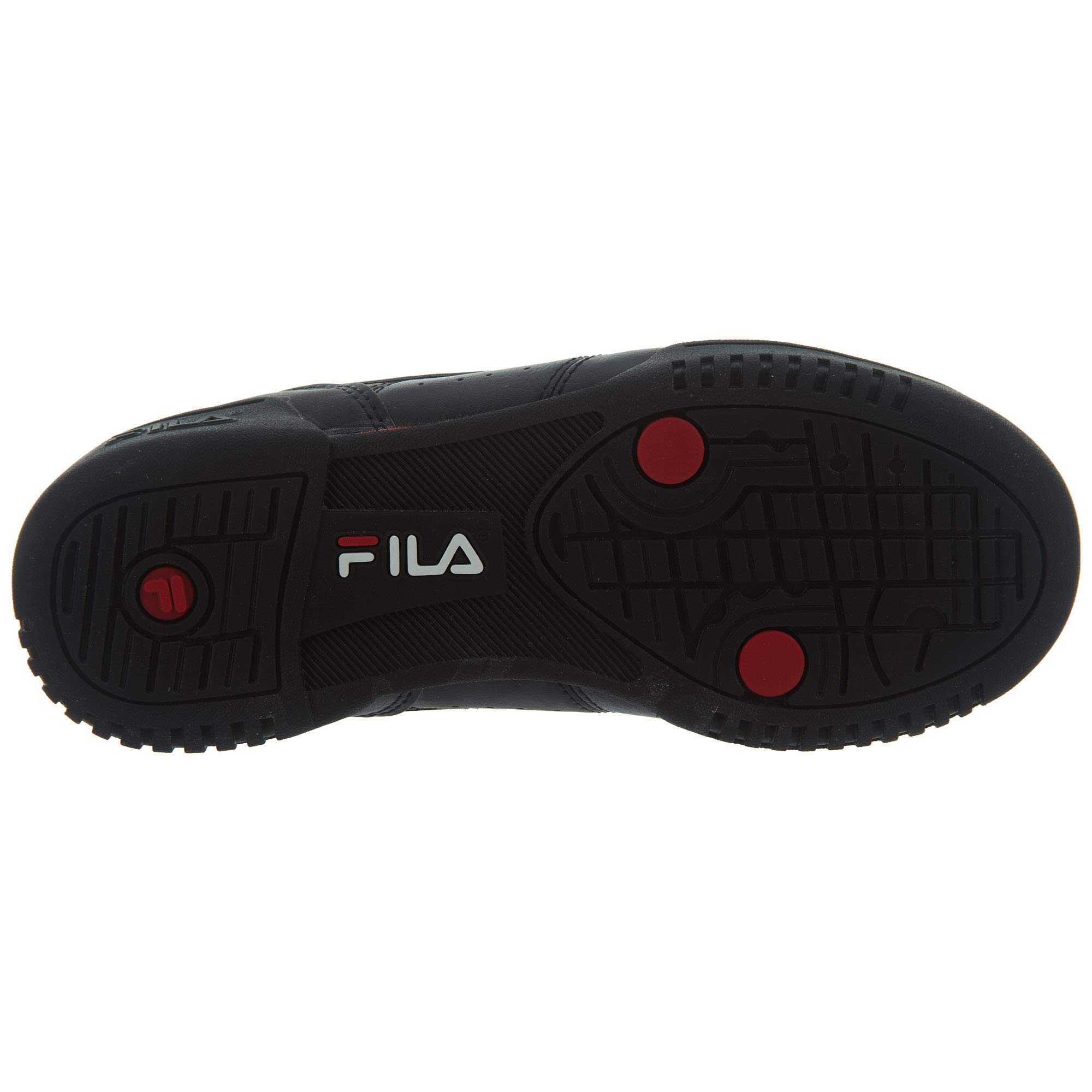 Fila Kids Original Fitness Shoes for Boys & Girls - Black/White/Red - Size 10.5 - Lightweight Running Sneakers for School, Sports & Everyday Play