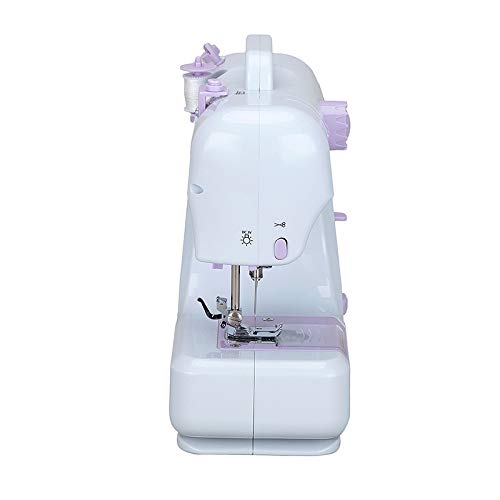 Portable Electric Sewing Machine with Foot Pedal - 12 Stitch Patterns, 2 Speed Settings, Heavy Duty Mini Sewing Machine for Quilting, Embroidery, Overlock & Mending | Free-Arm Crafting, Household Use & DIY Projects
