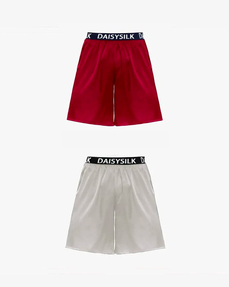 Premium DaisySilk Printed Silk Men's Boxer Shorts - Breathable & Comfortable Underwear for Sleep, Lounge & Travel