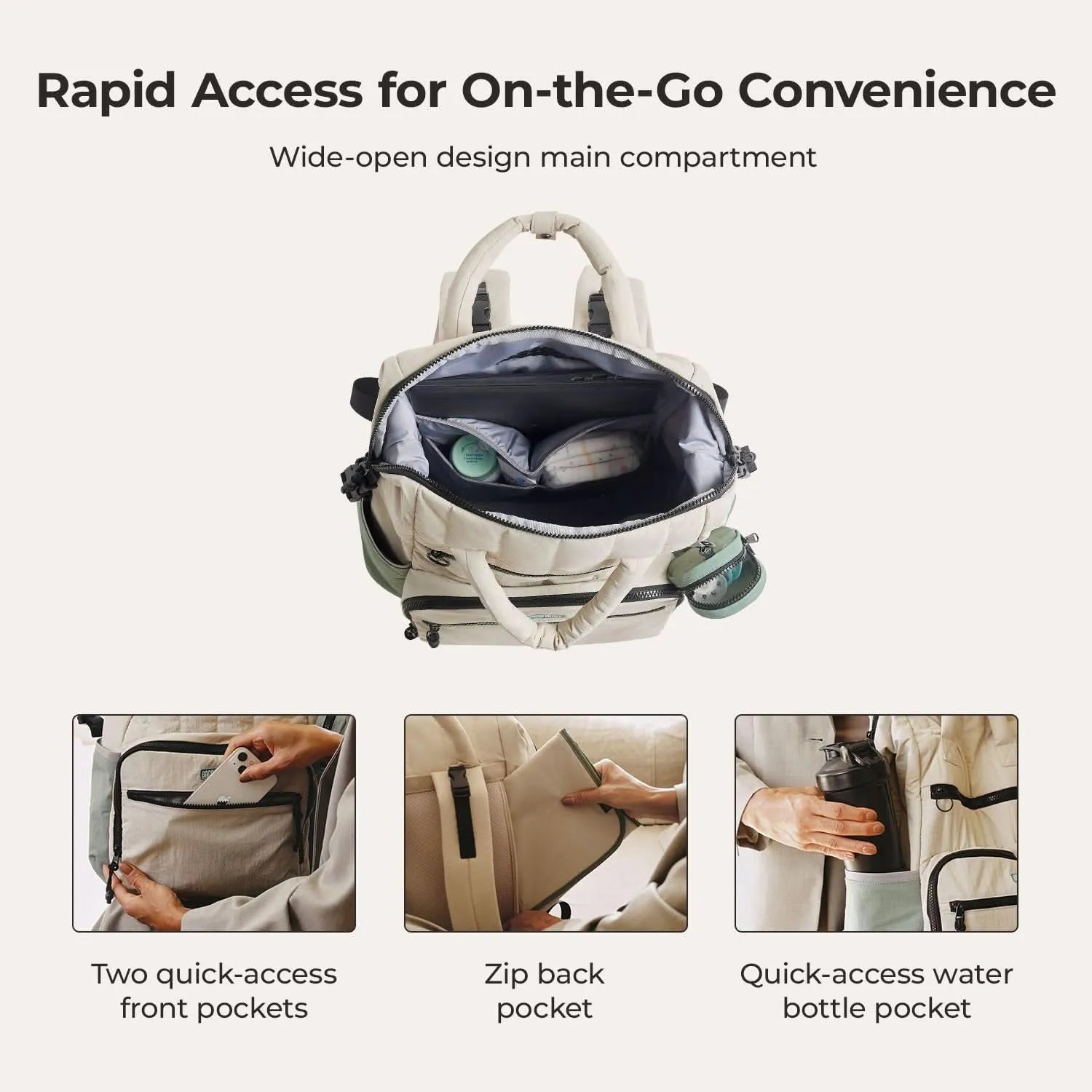 Paz 25L Waterproof Diaper Backpack for Baby Essentials - Perfect for Travel, Daycare & Parenting On-the-Go