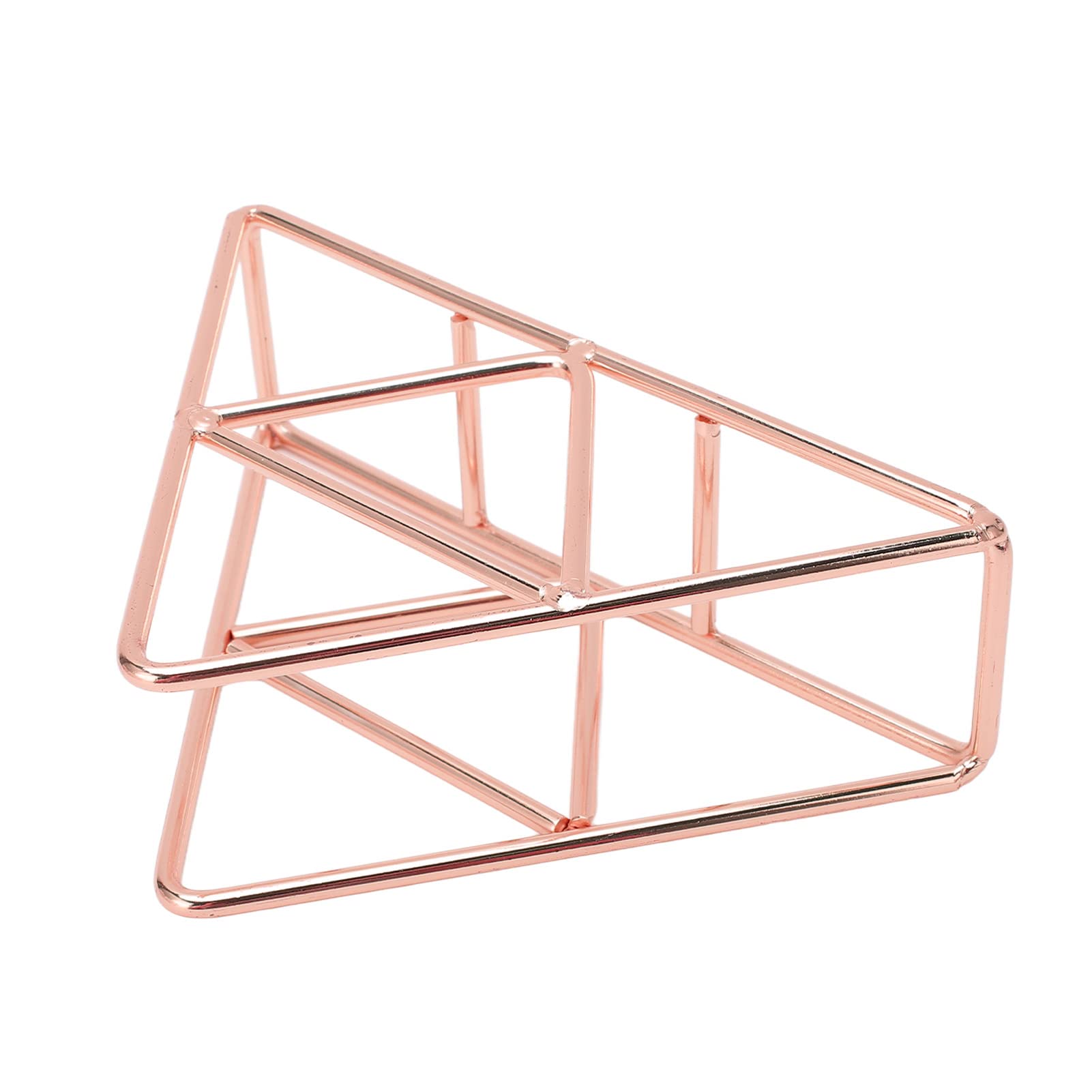 Premium Large Capacity Triangle Napkin Holder - Thickened & Widened Design with Sturdy Base - Elegant Rose Gold Finish - Perfect for Kitchen, Dining Table, and Restaurant Decor