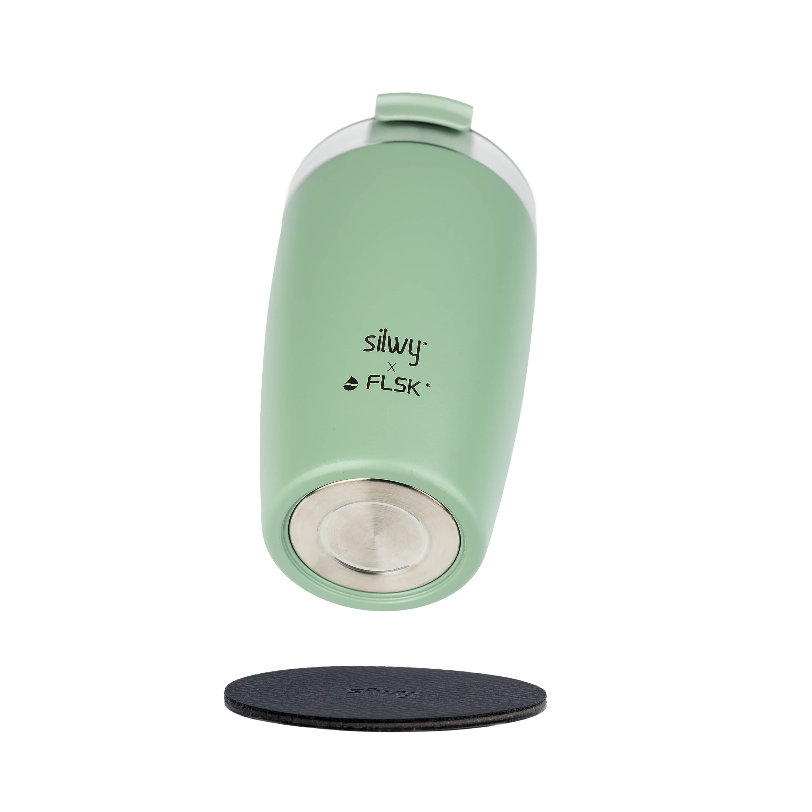 Sage Magnetic Travel Mug - Insulated Stainless Steel Thermos for Coffee & Tea - Perfect for Office, Commuting & Outdoor Activities
