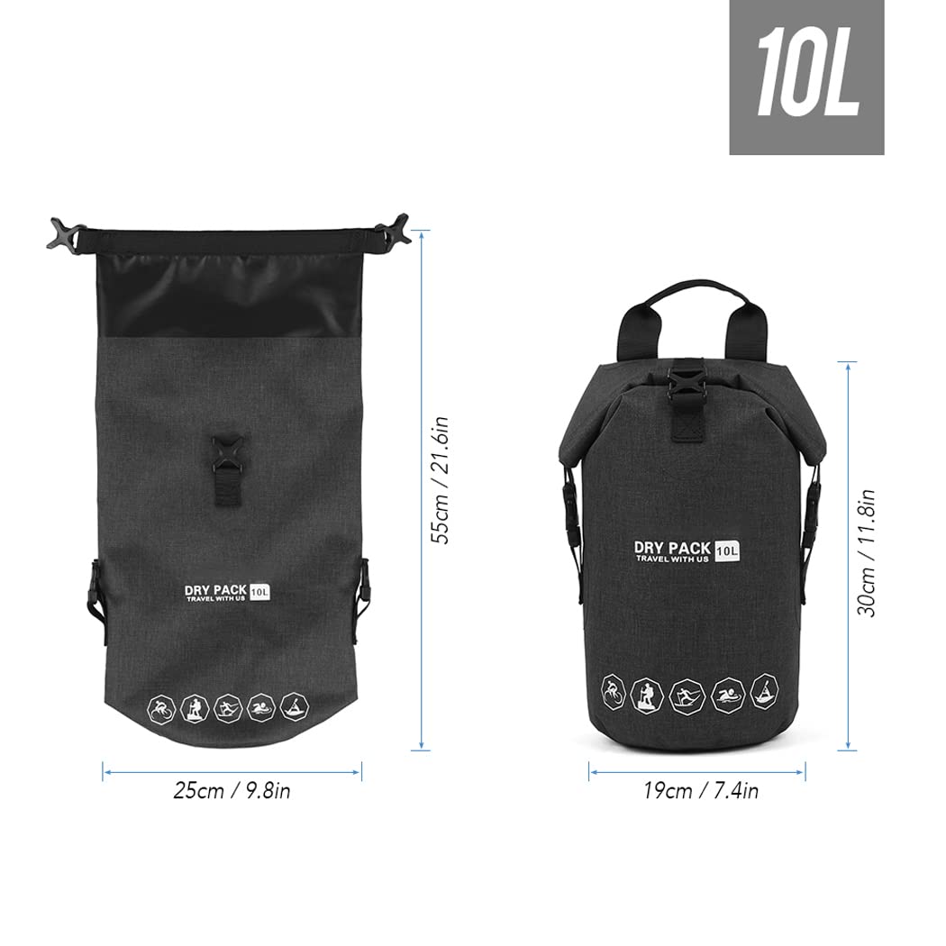 Waterproof Dry Bag Backpack - Floating Roll-Top Duffel for Kayaking, Swimming, Beach & Water Sports - Ideal for River Trekking, Boating & Outdoor Adventures