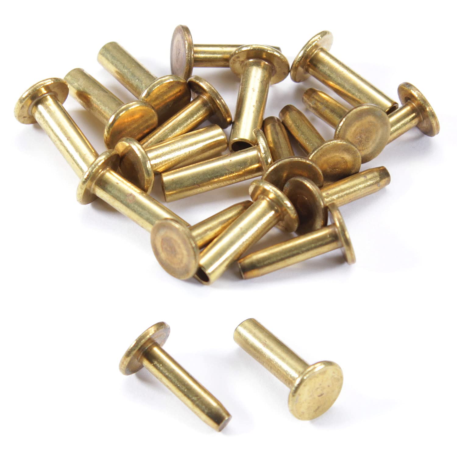 10 Pack Brass Cutlery Rivets for DIY Knife Handle Repair - 0.312