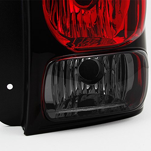 AKKON Red & Clear LED Tail Lights Replacement Pair for Chevy Trailblazer SUV - Left & Right Brake Lamps - Perfect for Night Driving & Enhanced Safety