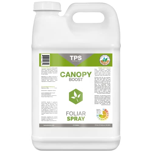 TPS Nutrients Canopy Boost Foliar Spray - 2.5 Gallon (320 oz) Plant Growth Enhancer for All Plants | Improves Photosynthesis, Corrects Yellow Leaves | Ideal for Indoor Houseplants, Outdoor Gardens & Hydroponic Systems