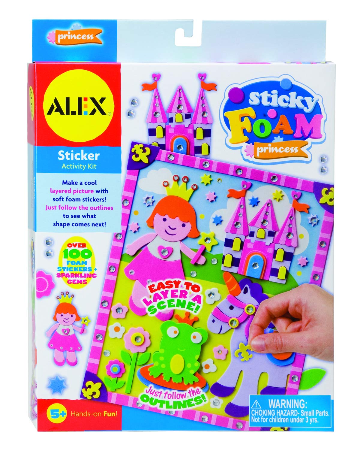 ALEX Toys Craft Sticky Foam Princess - DIY Arts and Crafts Kit for Kids, Creative Sticker Foam Activity Set for Girls - Perfect for Birthday Gifts, Party Favors, and Classroom Projects