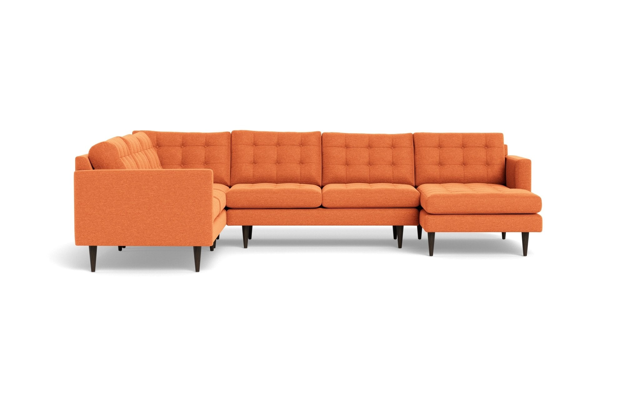 Wallace 131 Corner Sectional Sofa with Right Chaise Lounge - Modern L-Shaped Couch for Living Room, Family Room & Home Theater