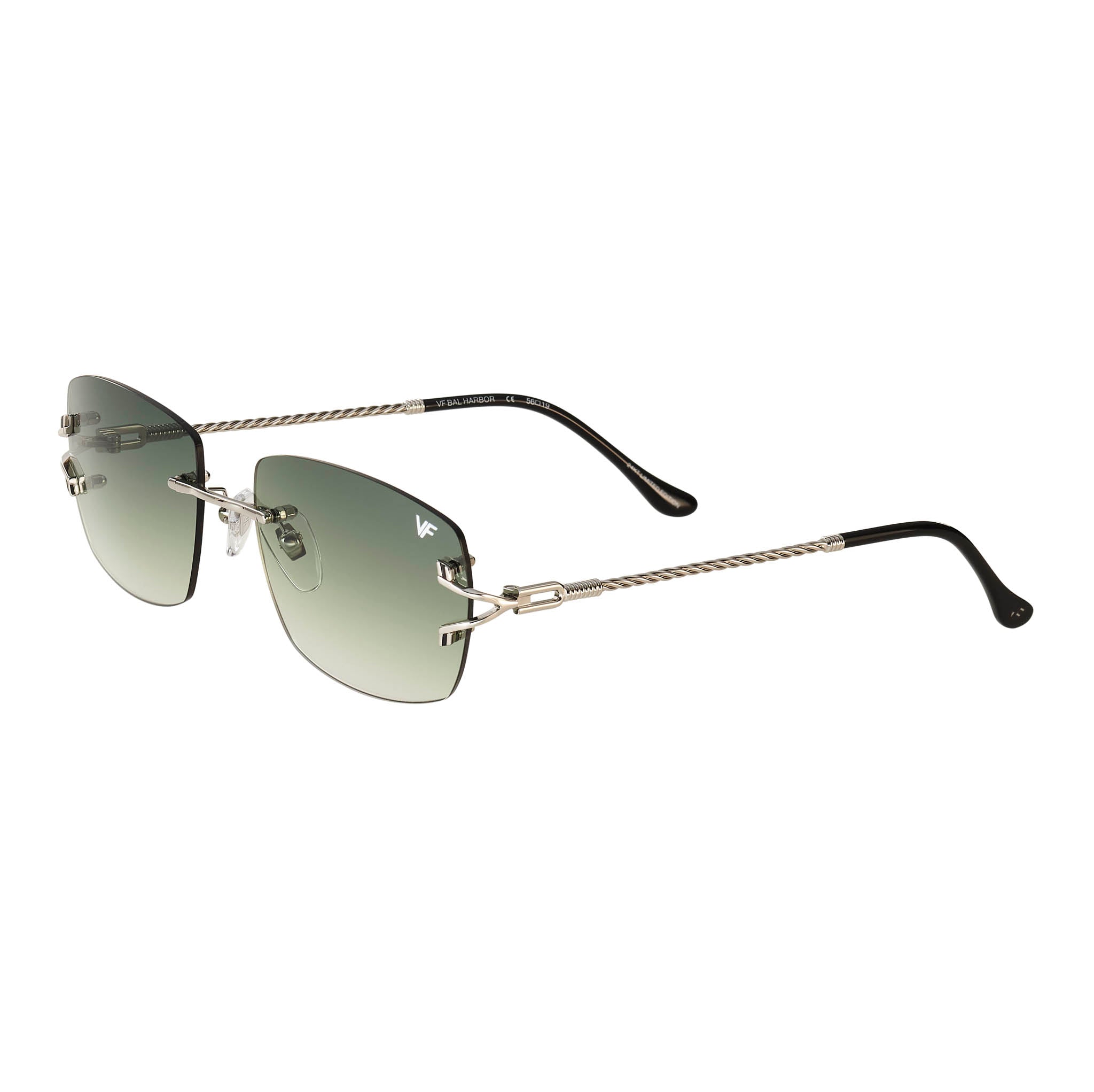 24KT White Gold Bal Harbour Rimless Drill Mount - Premium Eyeglass Frames for Fashion & Everyday Wear