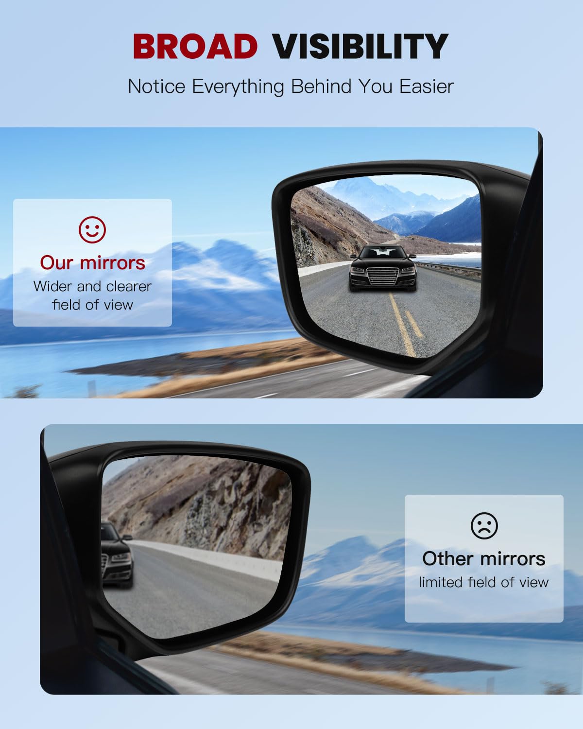 CCiyu Power Adjustable Manual Folding Left Side Exterior Mirror Replacement for 2007-2014 Jeep Compass - Perfect for Off-Roading & Daily Commuting