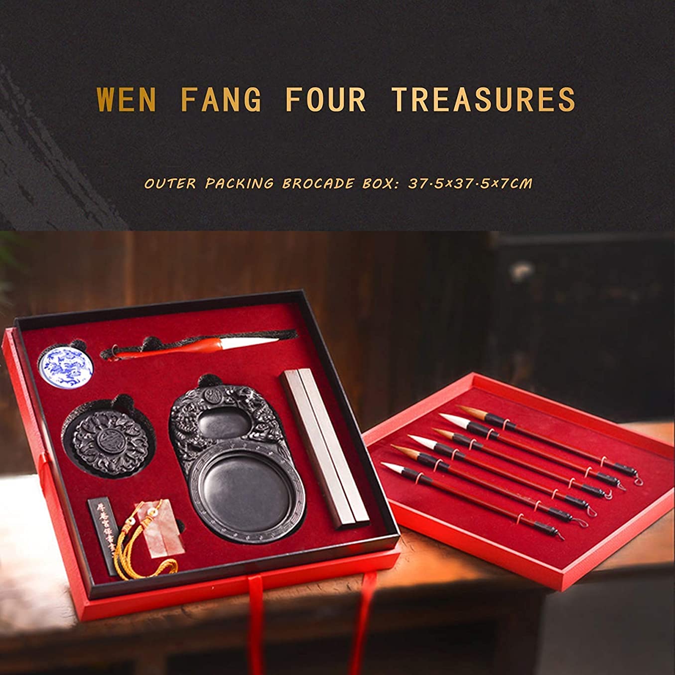 Premium Chinese Calligraphy Brush Set - Traditional Ink Writing Brush Pens for Calligraphy, Sumi-e & Hand Lettering - Perfect Gift for Artists & Beginners - Ideal for Home Decoration, Zen Meditation & Cultural Art Projects