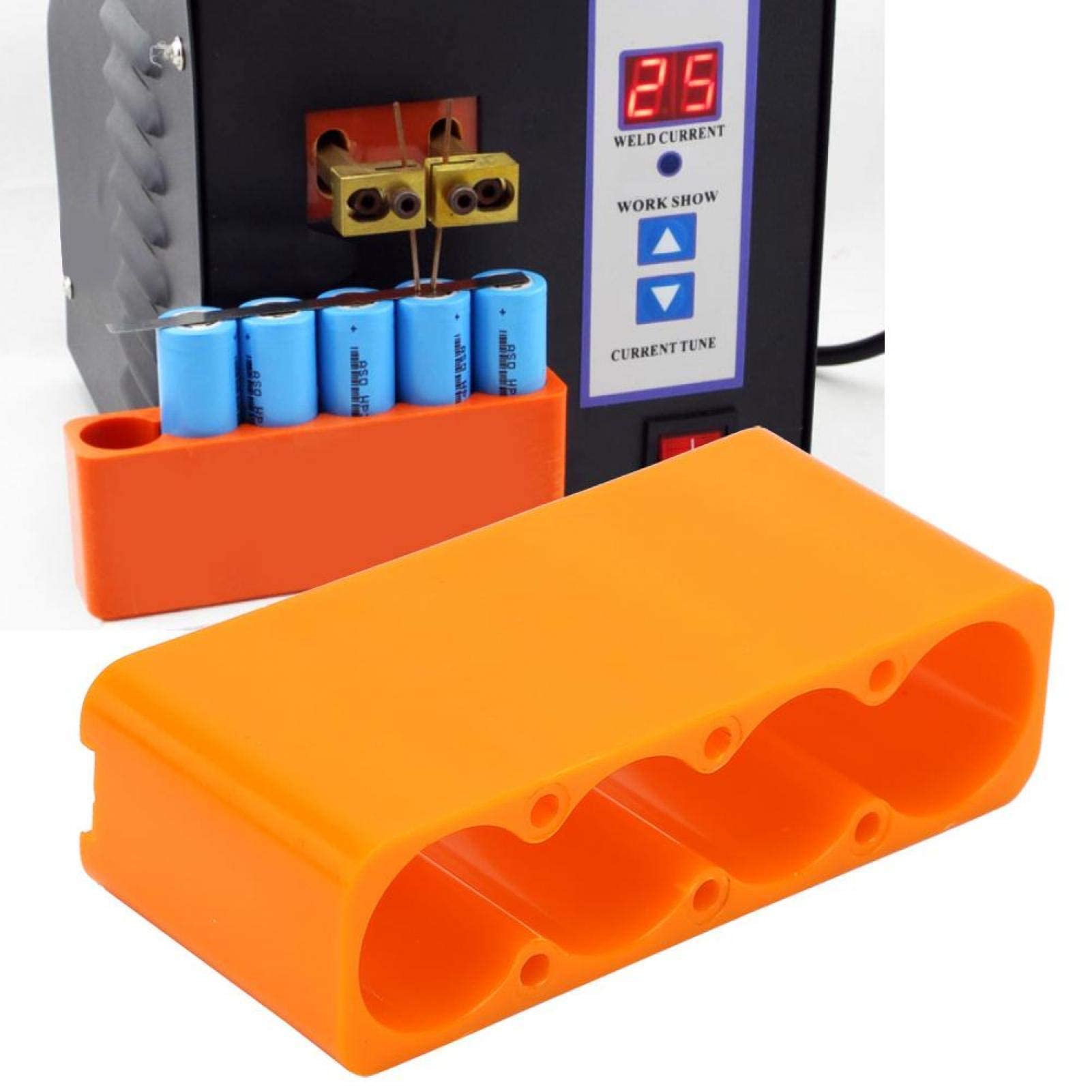2PCS Adjustable Battery Welding Clamp - Battery Pack Holder & Mounting Jig for Spot Welding (4 Sections) - Perfect for DIY Battery Repair, Electronics Projects, and RC Car Battery Maintenance
